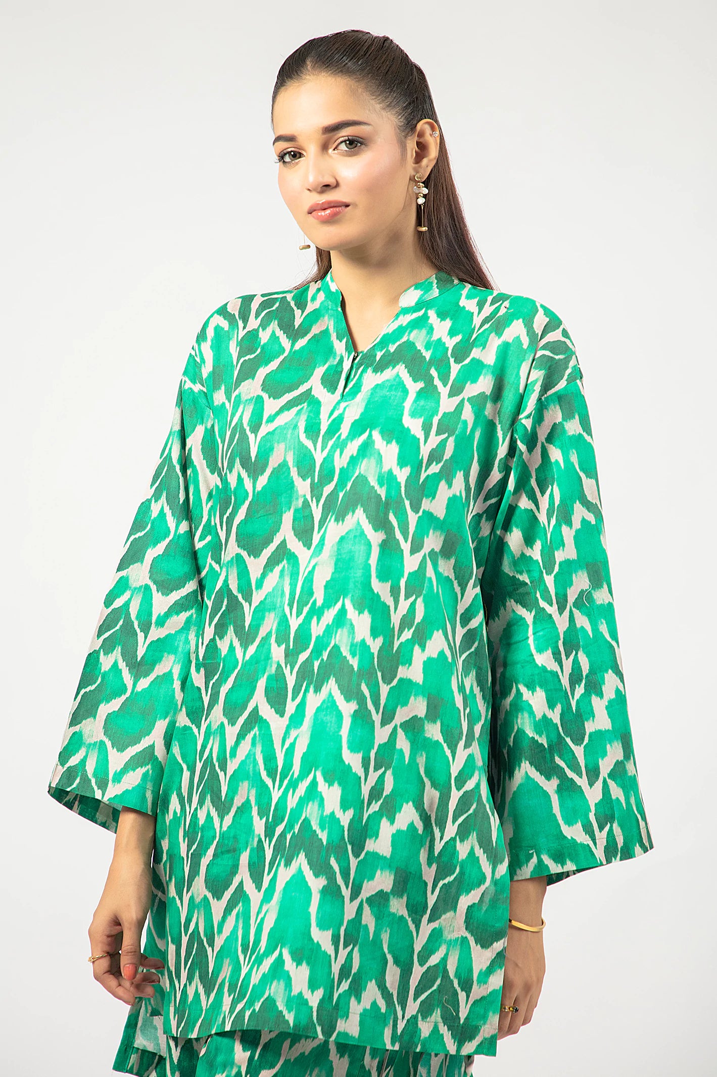 Green Printed 2PC - Image 3