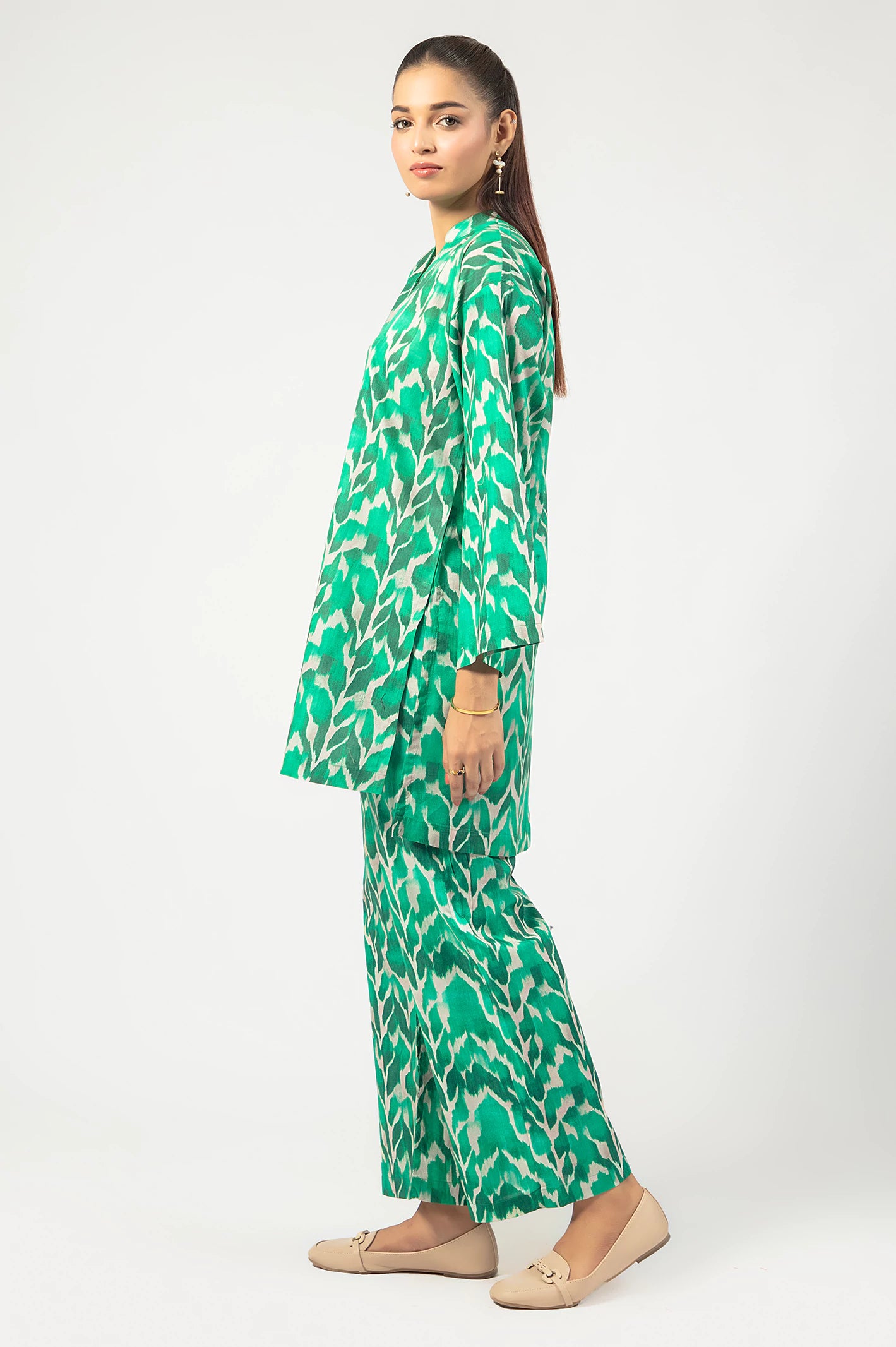 Green Printed 2PC - Image 4