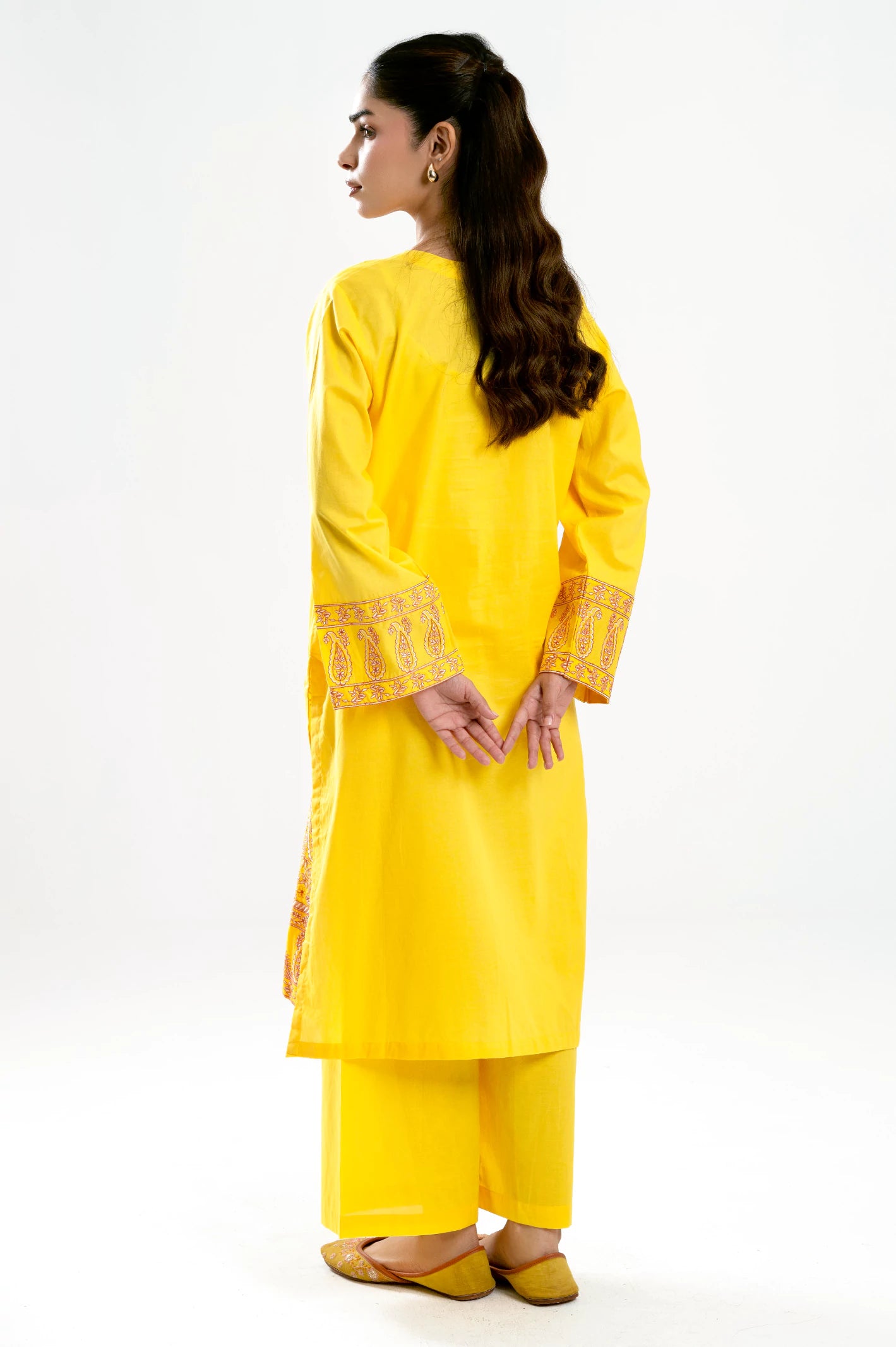 Yellow Embroidered 2PC - Image 3