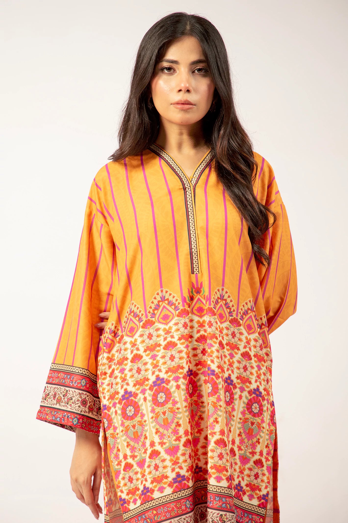 Orange Printed 2PC - Image 2