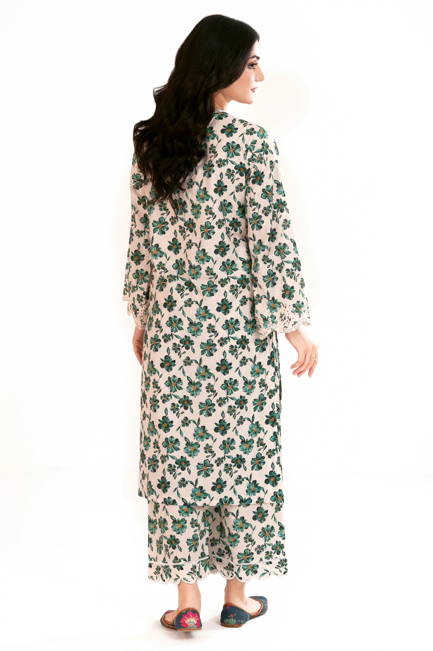 Beige Printed Embroidered 2PC - Image 4