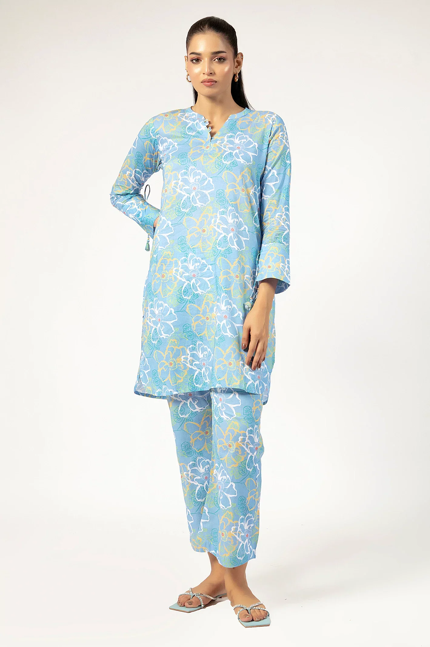 Light Blue Printed 2PC