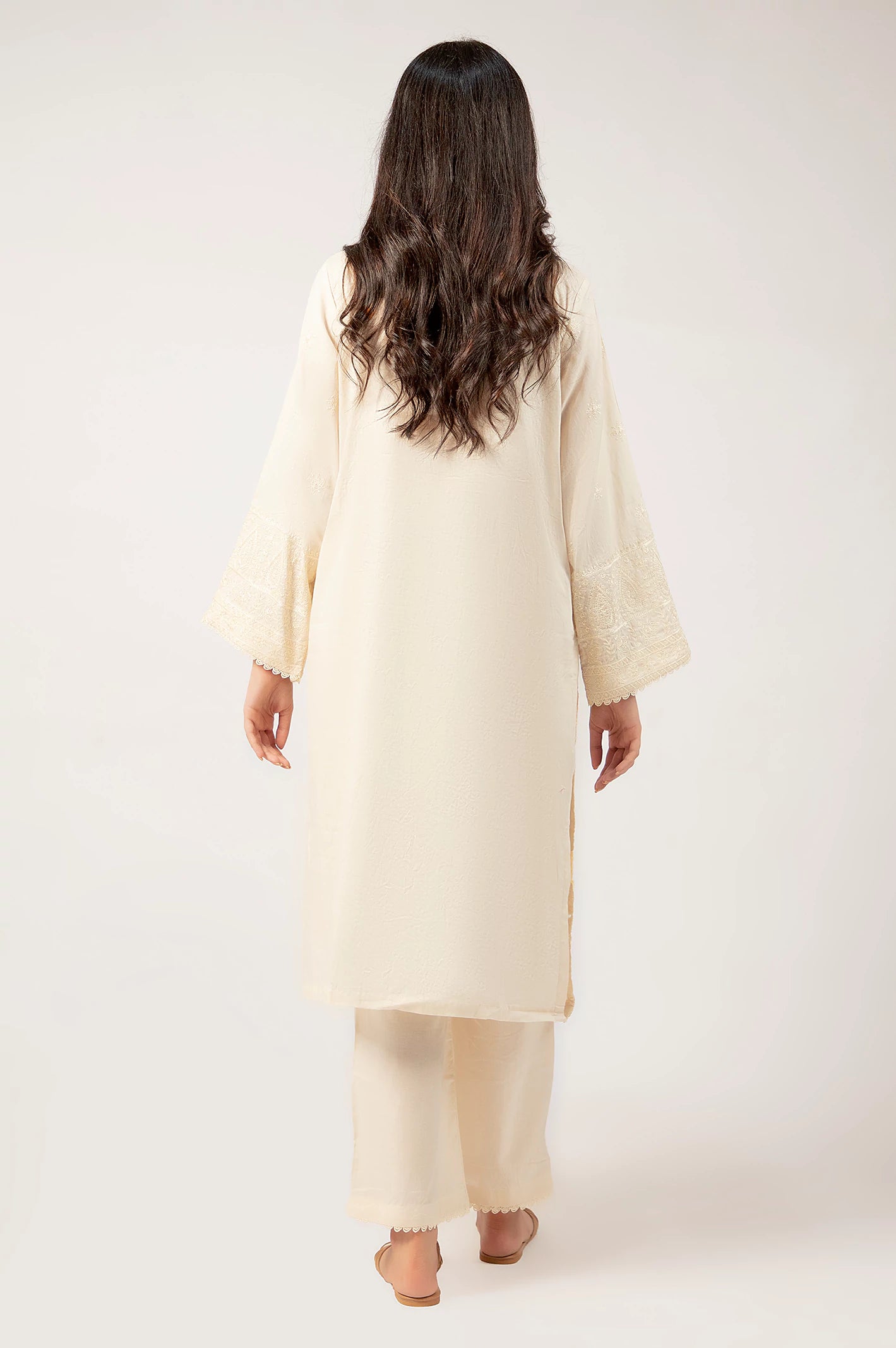 Beige Embroidered 2PC - Image 4