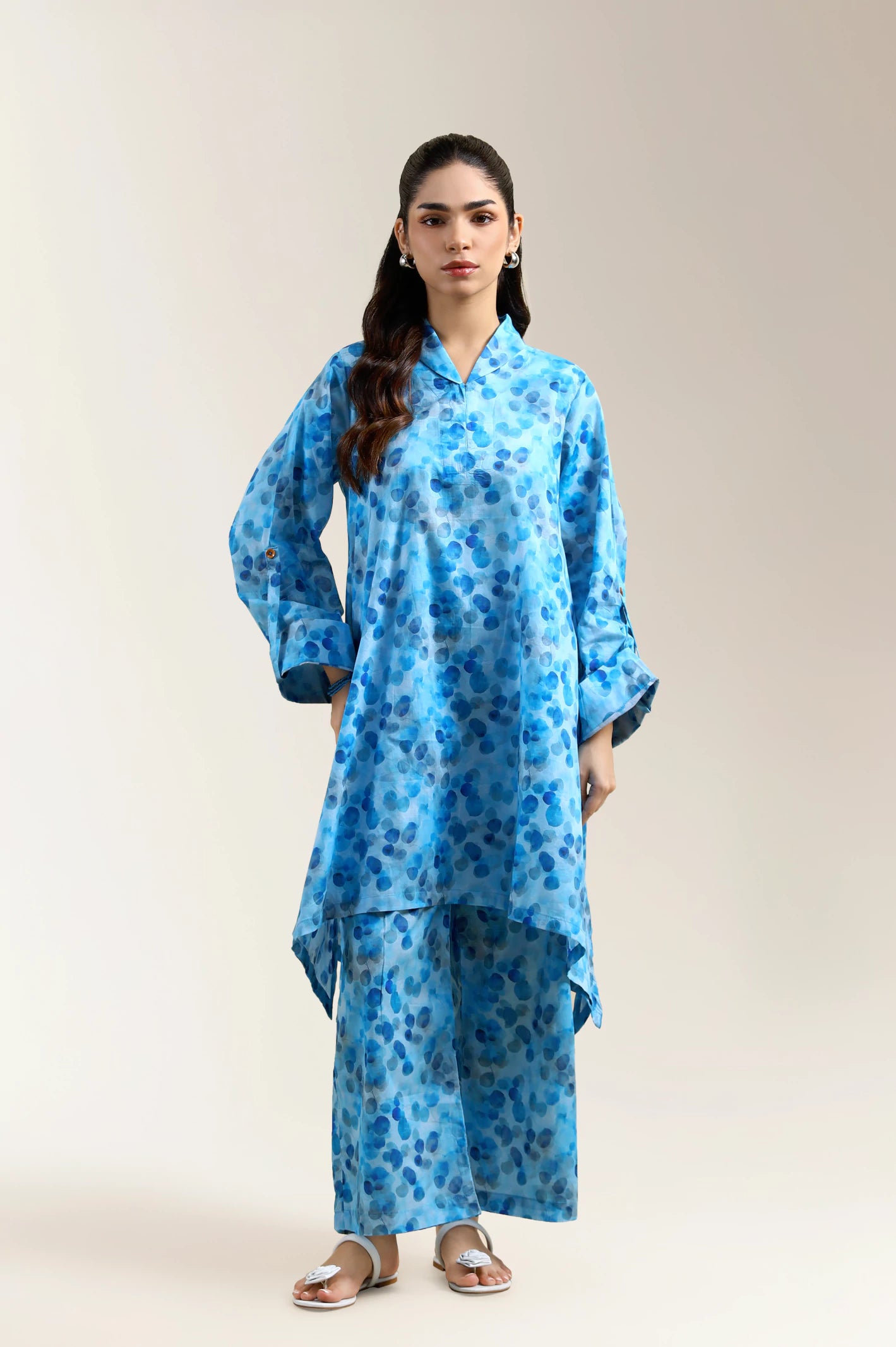 Blue Printed 2PC