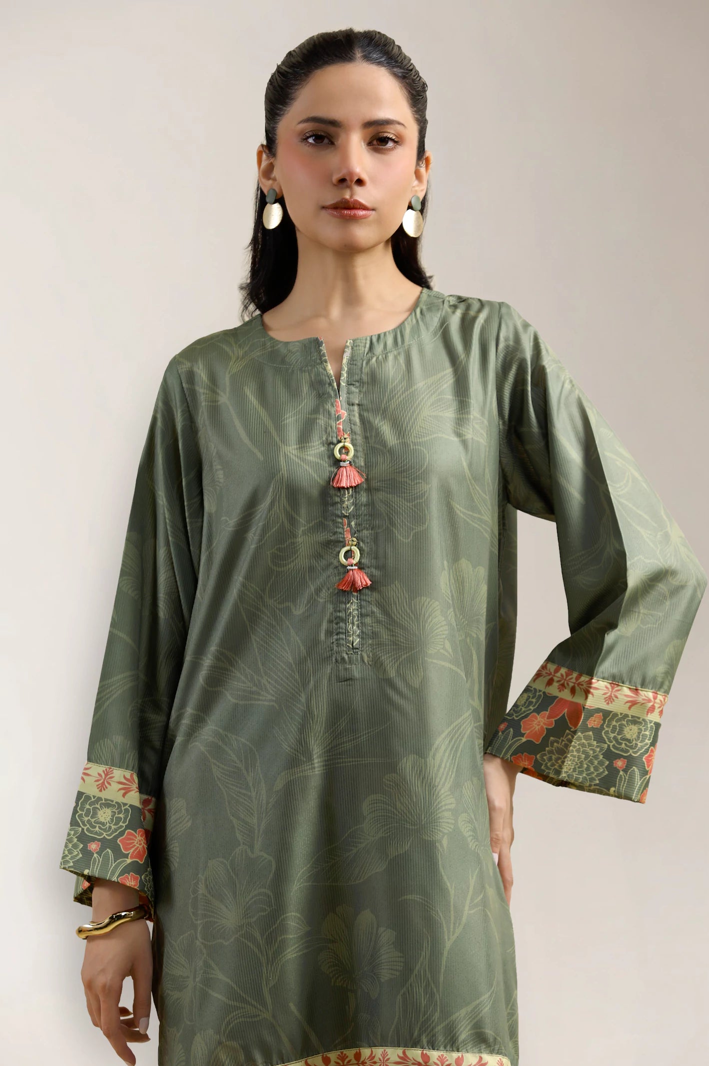 Green Printed 2PC - Image 2