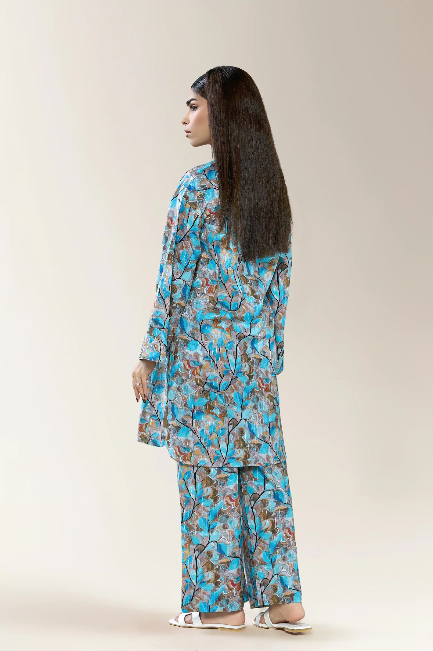 Printed Lawn Blue 2PC - Image 2