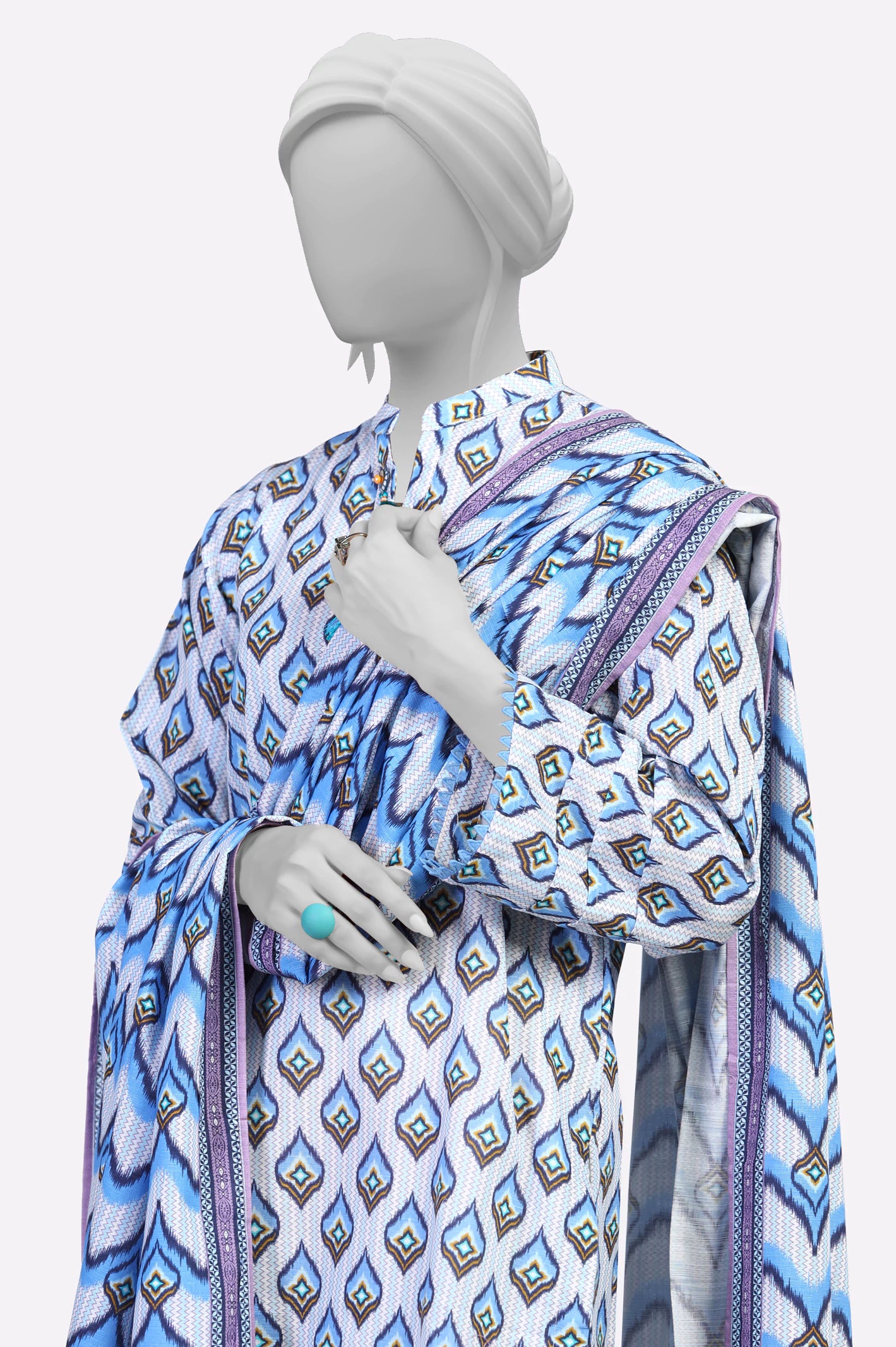 Blue Printed 3PC - Image 2