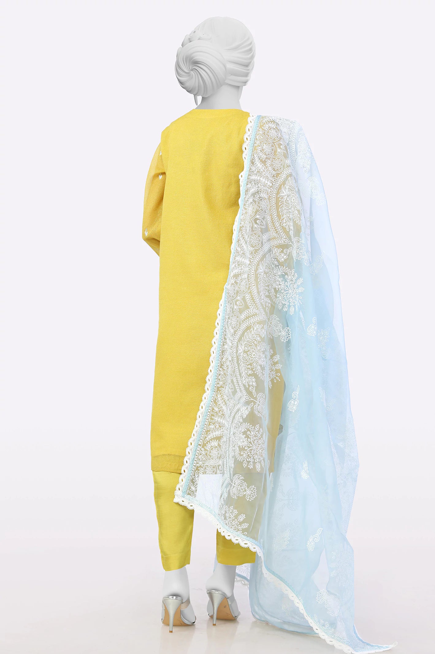 Yellow Embroidered 3PC - Image 3
