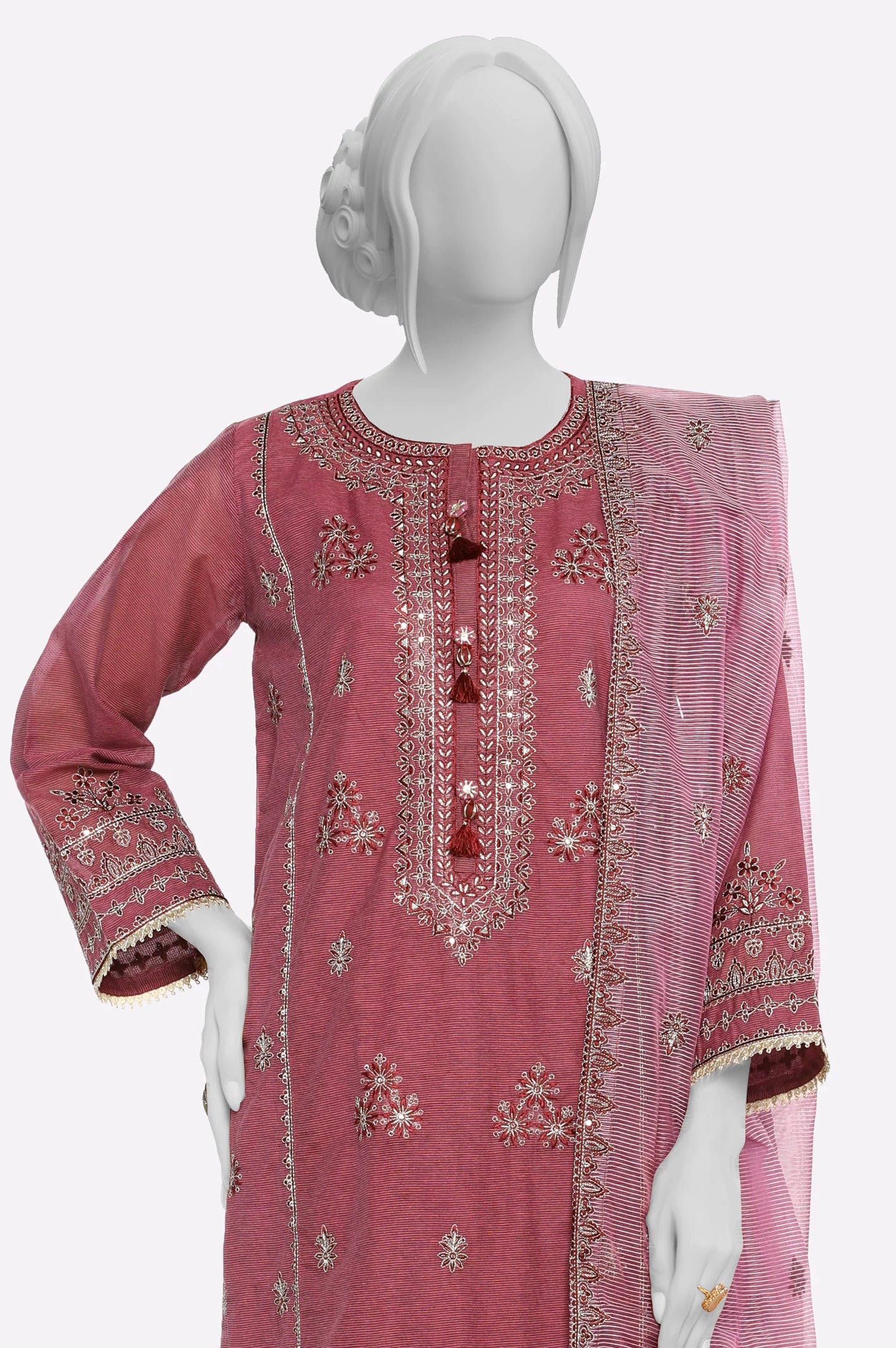 Purple Embroidered 3PC - Image 2