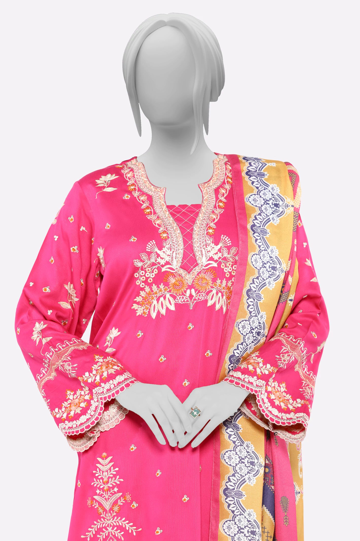 Pink Embroidered 3PC - Image 2