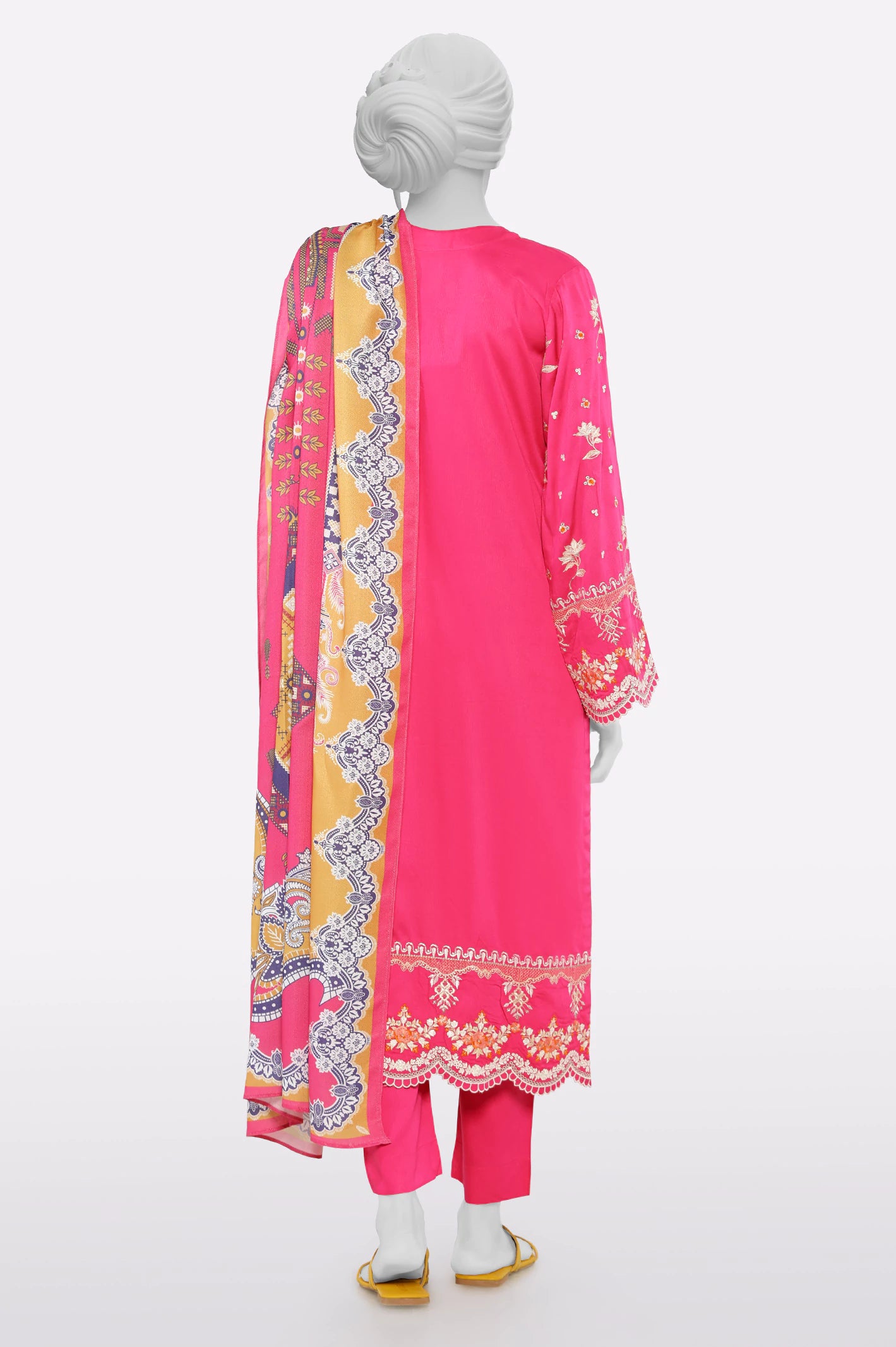 Pink Embroidered 3PC - Image 3