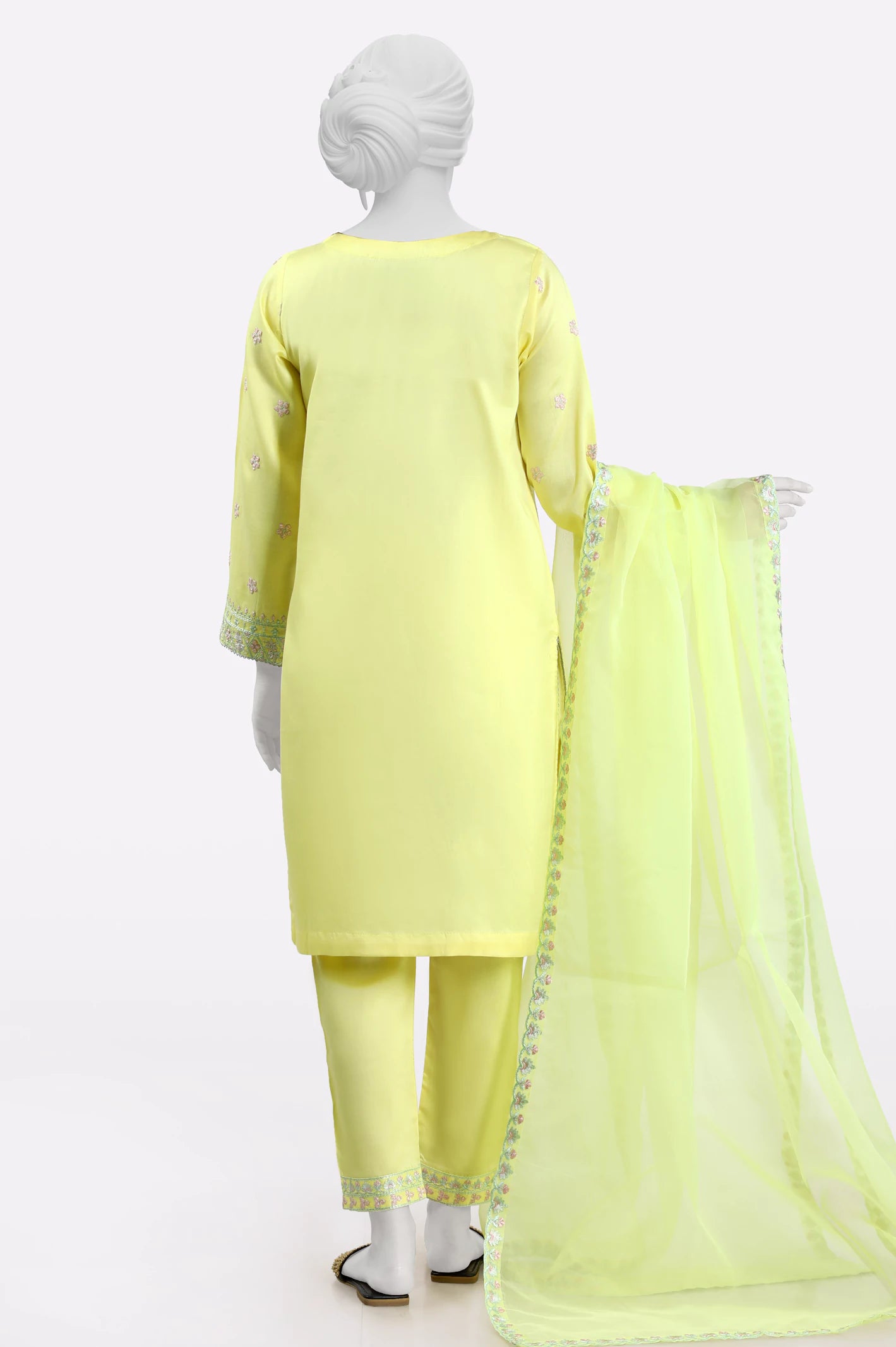 Yellow Embroidered 3PC - Image 3