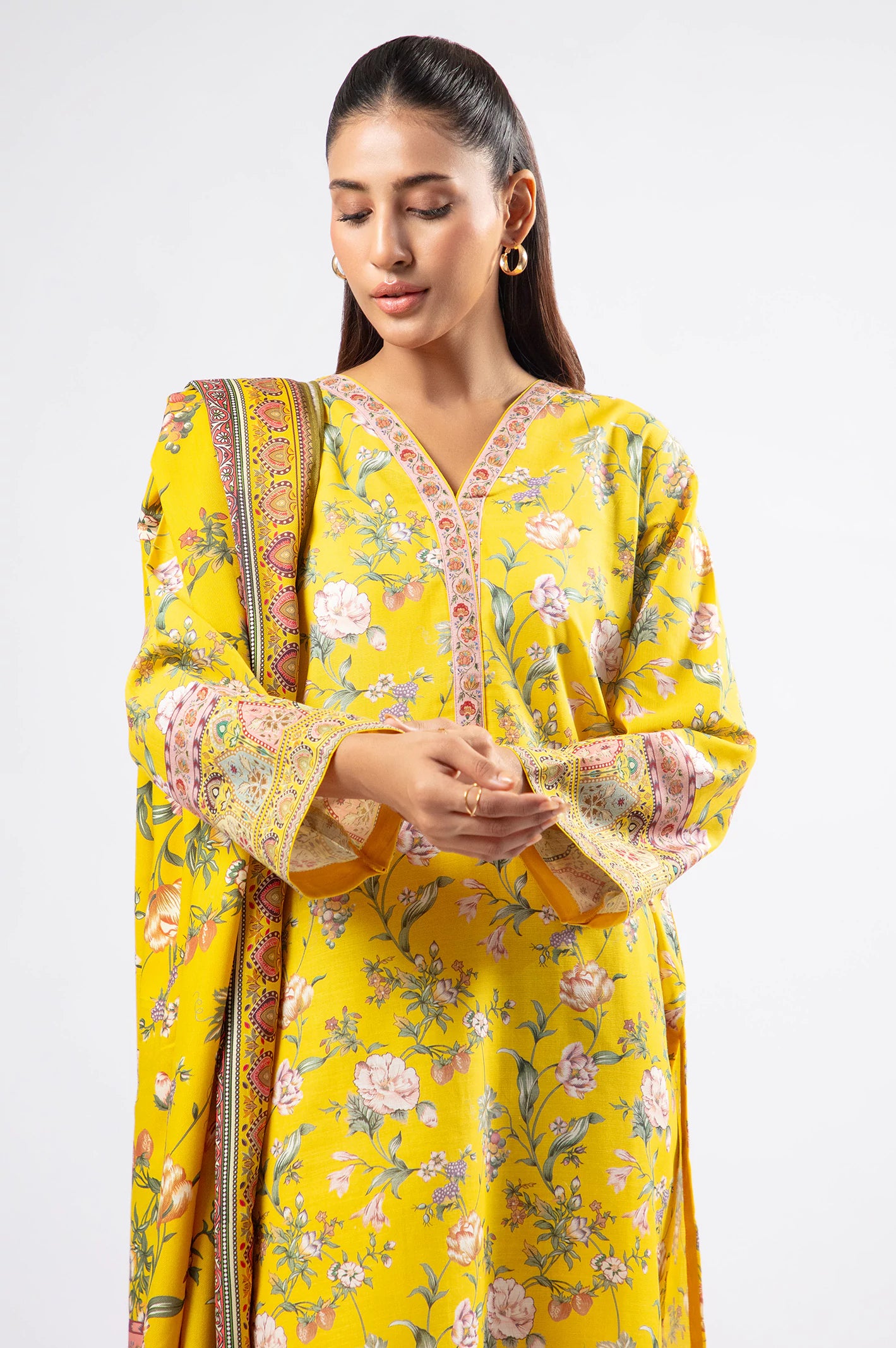 Yellow Printed 3PC - Image 2