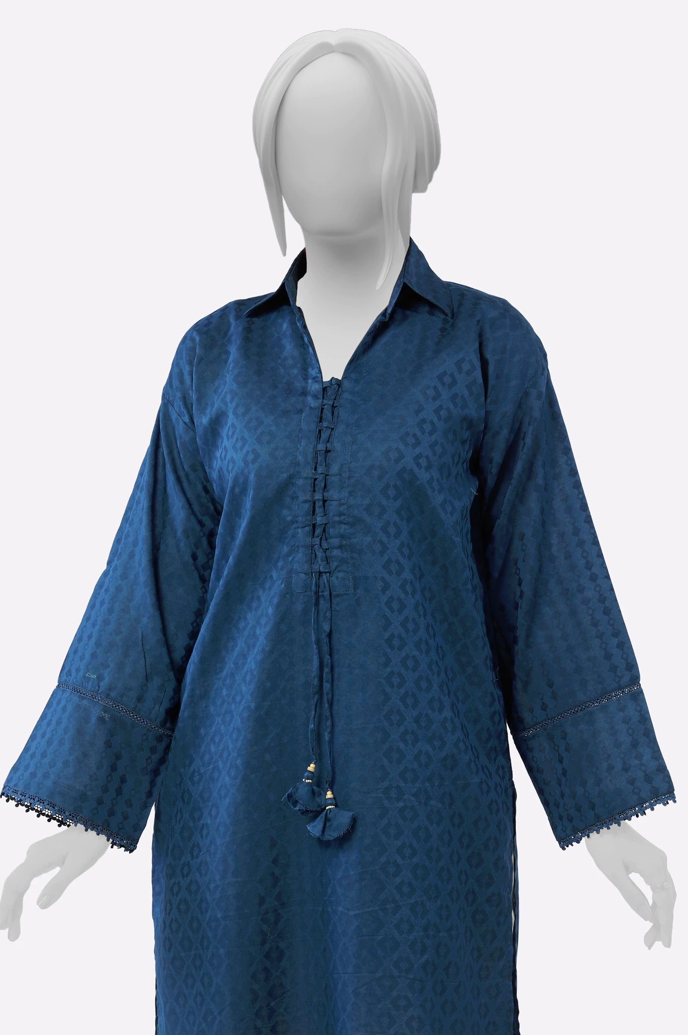 Navy Stylised Kurti - Image 2