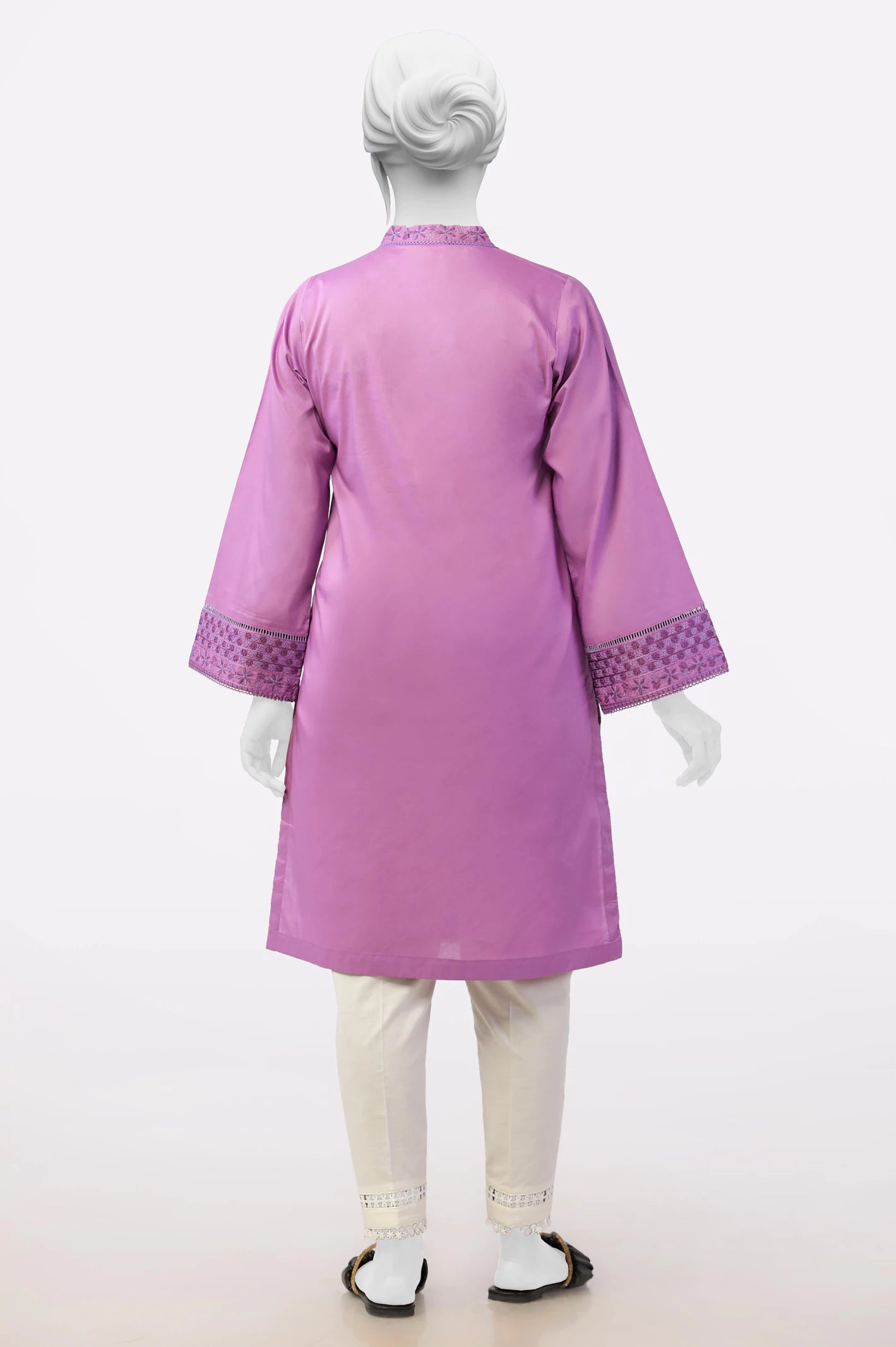 Purple Embroidered Kurti - Image 4