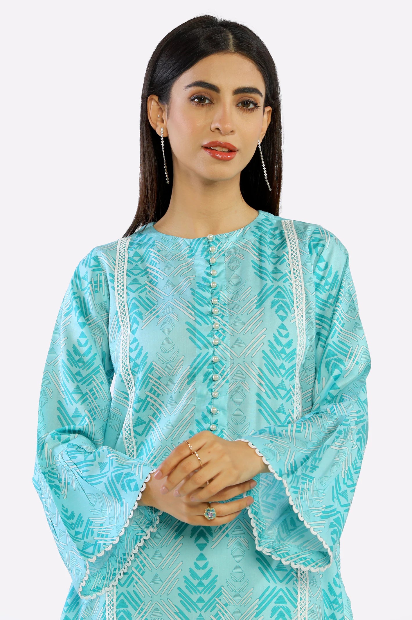 Blue Printed Kurti - Image 3