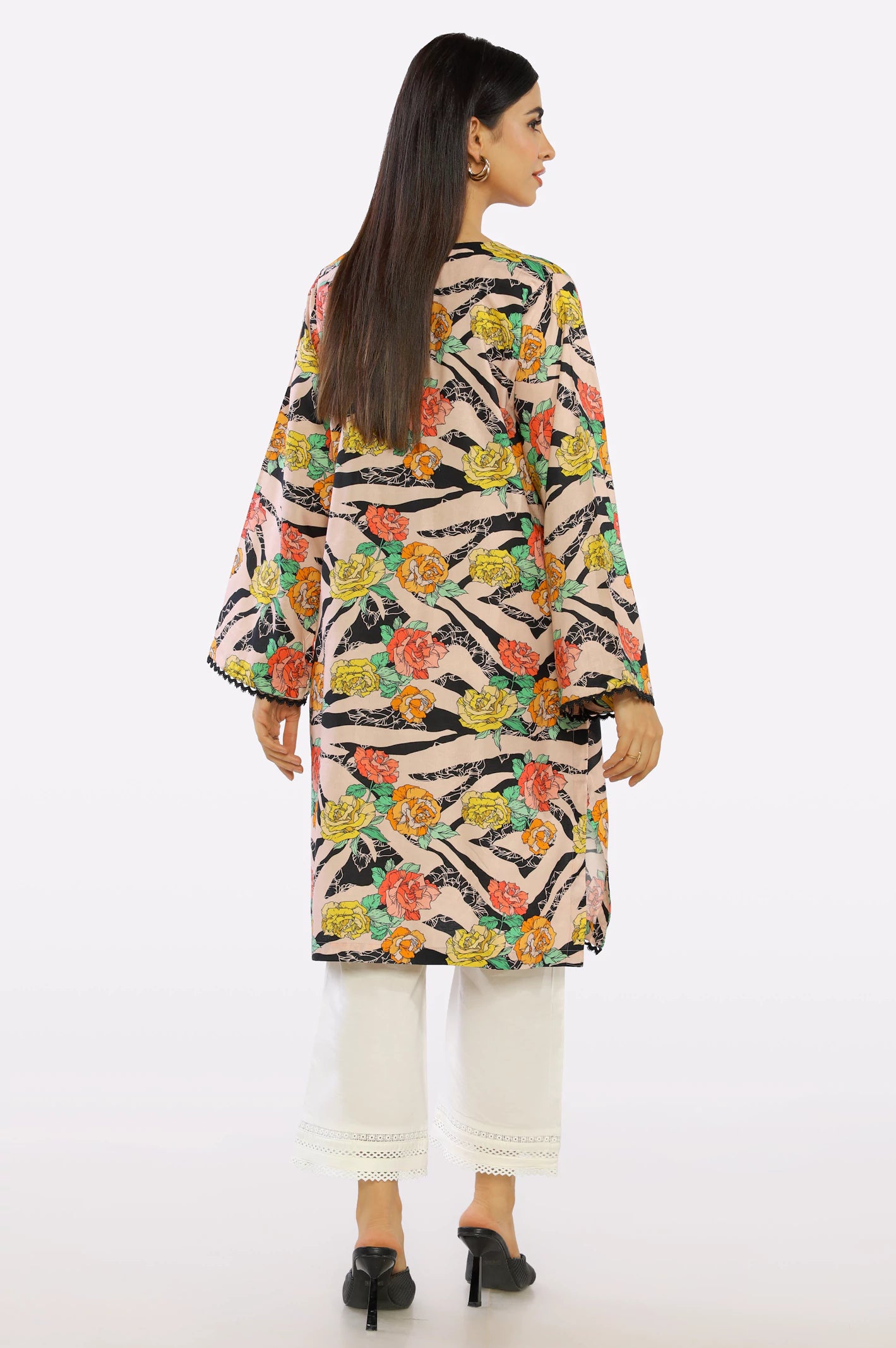Peach Printed Kurti - Image 4