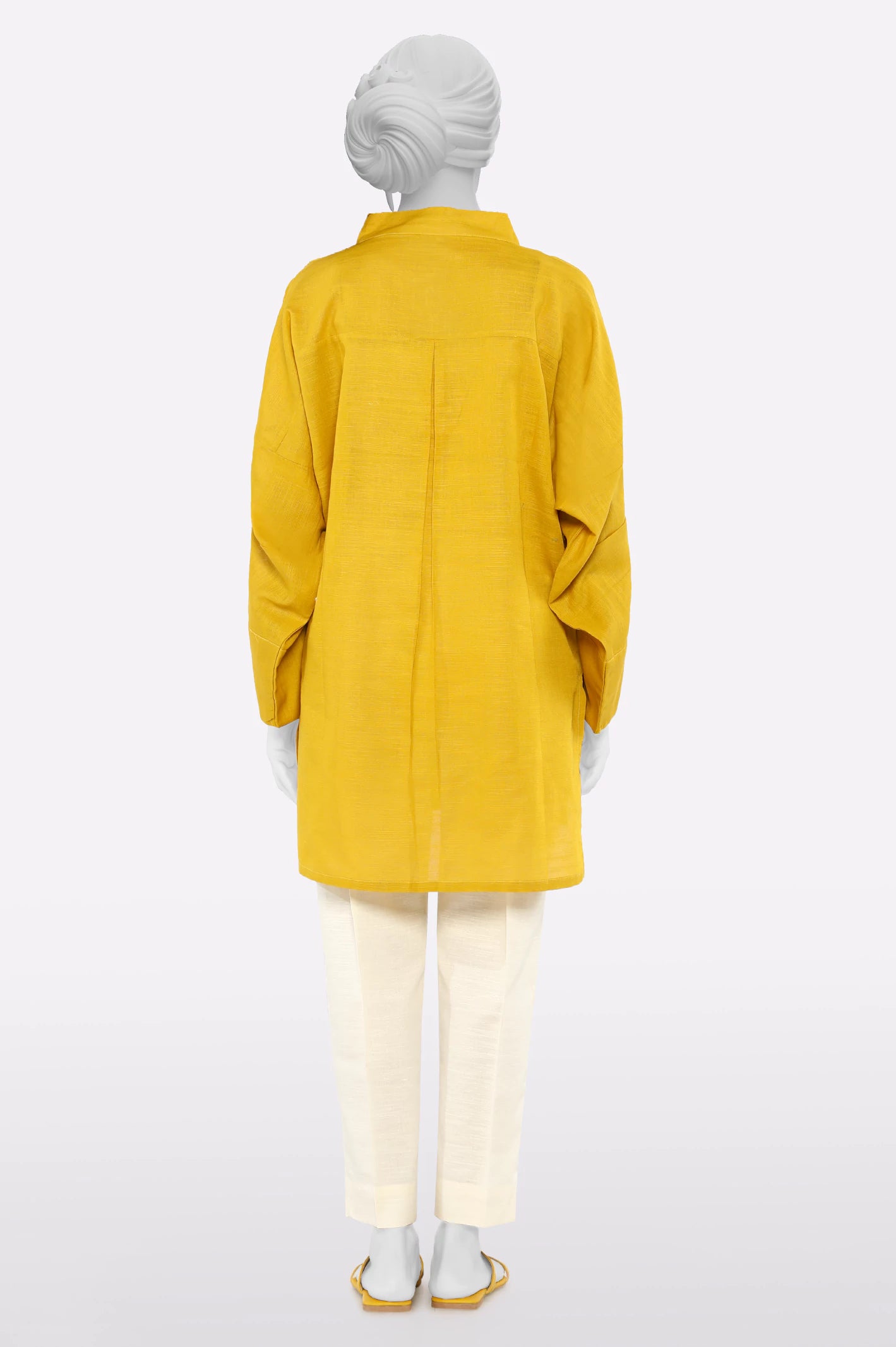 Mustard Fusion Kurti - Image 3