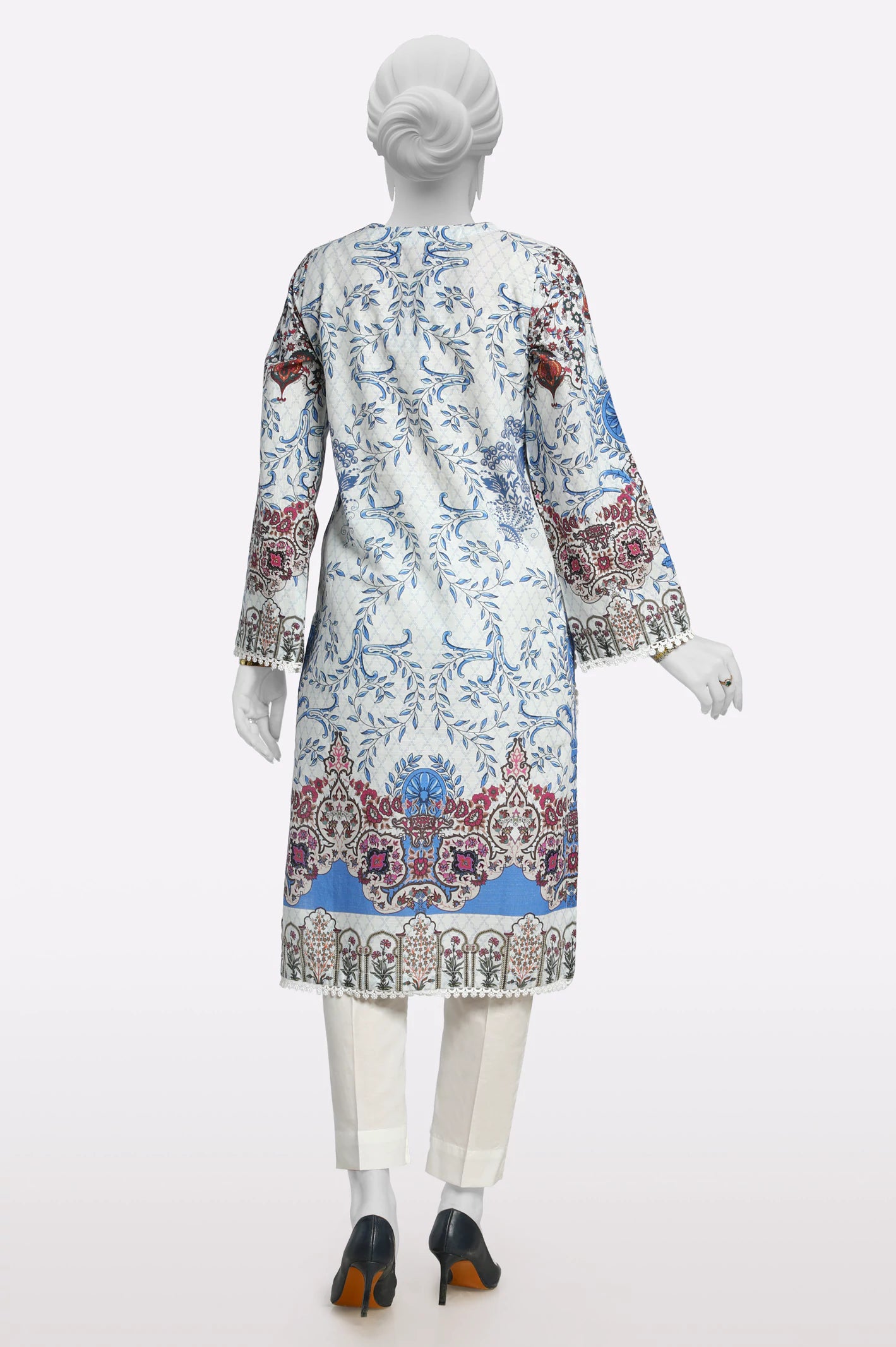 Off White Printed Kurti - Image 3