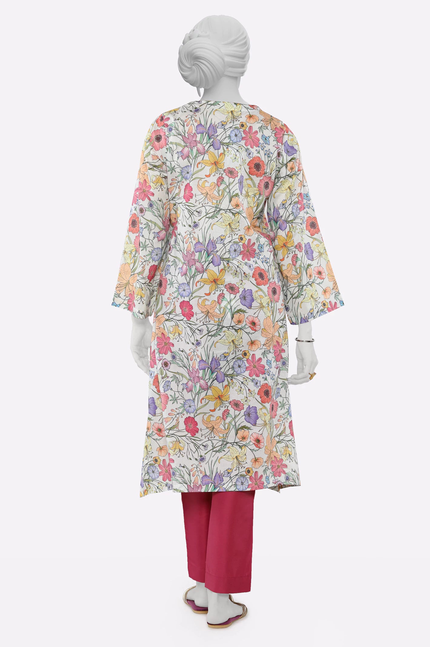 White Printed Kurti - Image 3