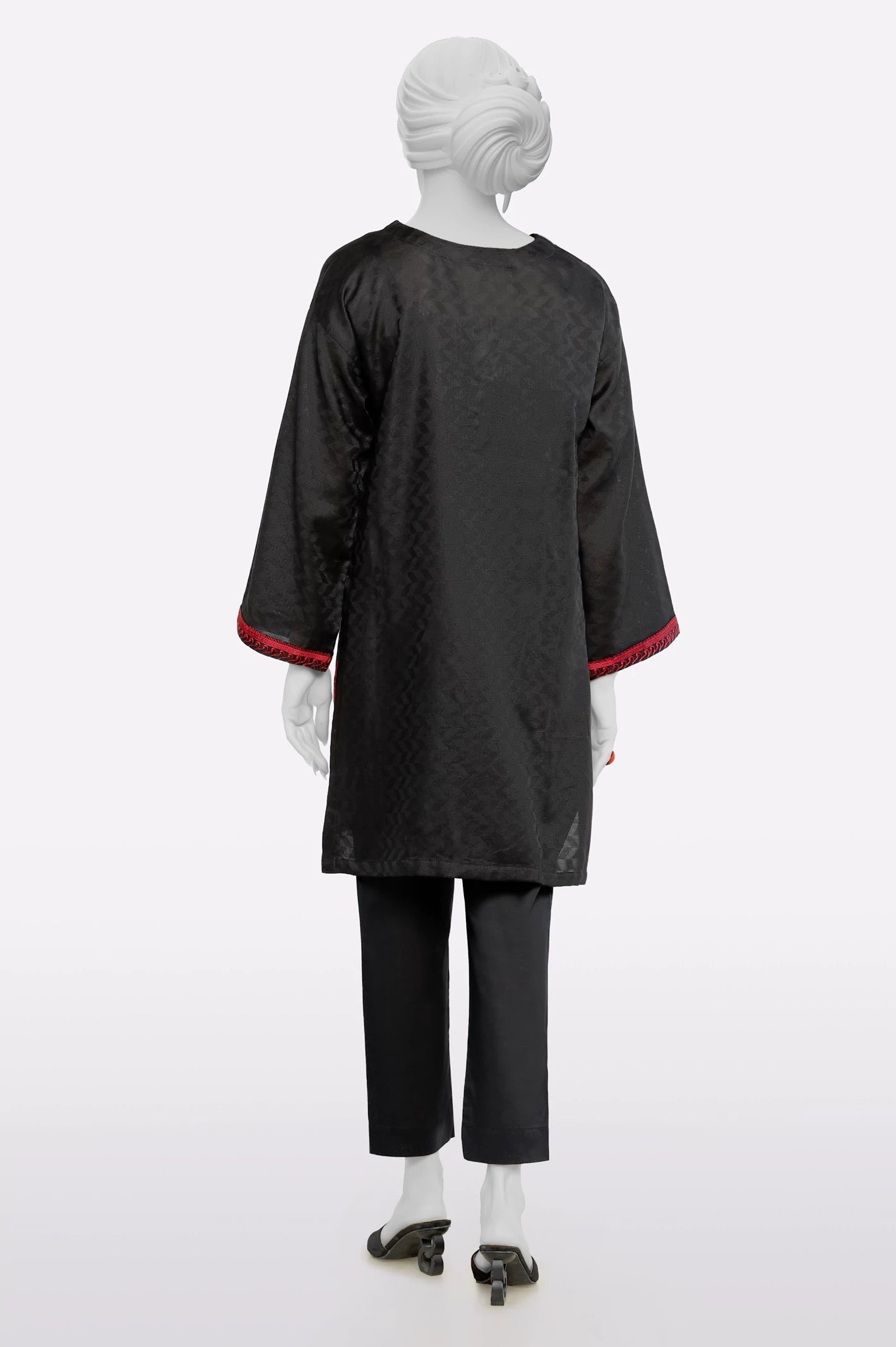 Black Embroidered Kurti - Image 3