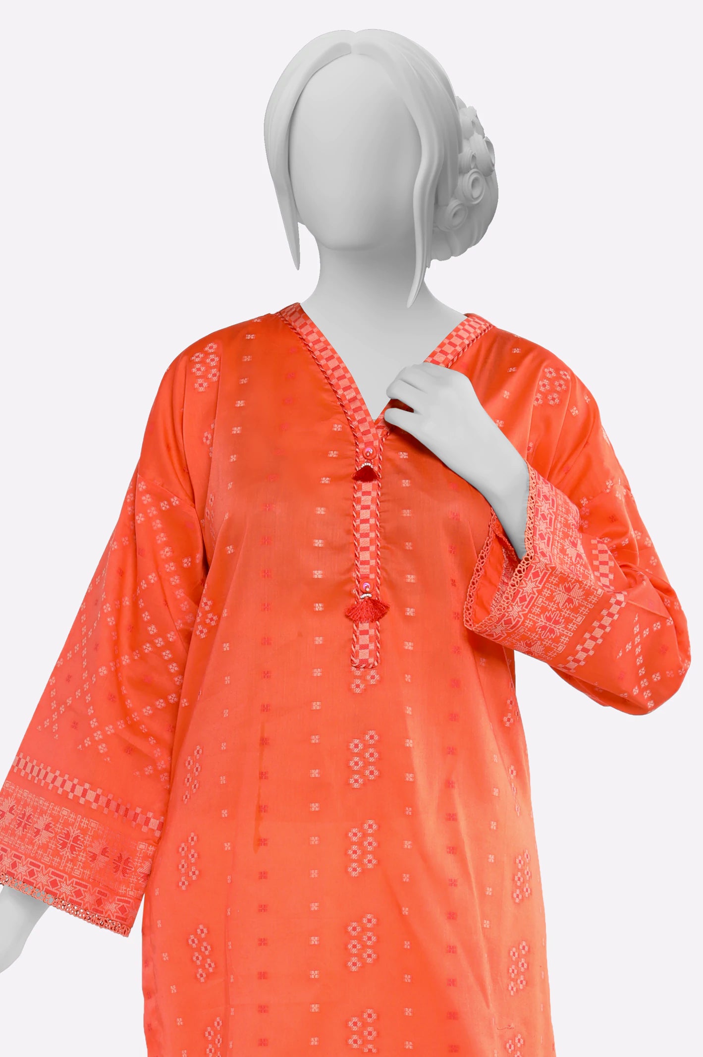 Coral Stylised Kurti - Image 2