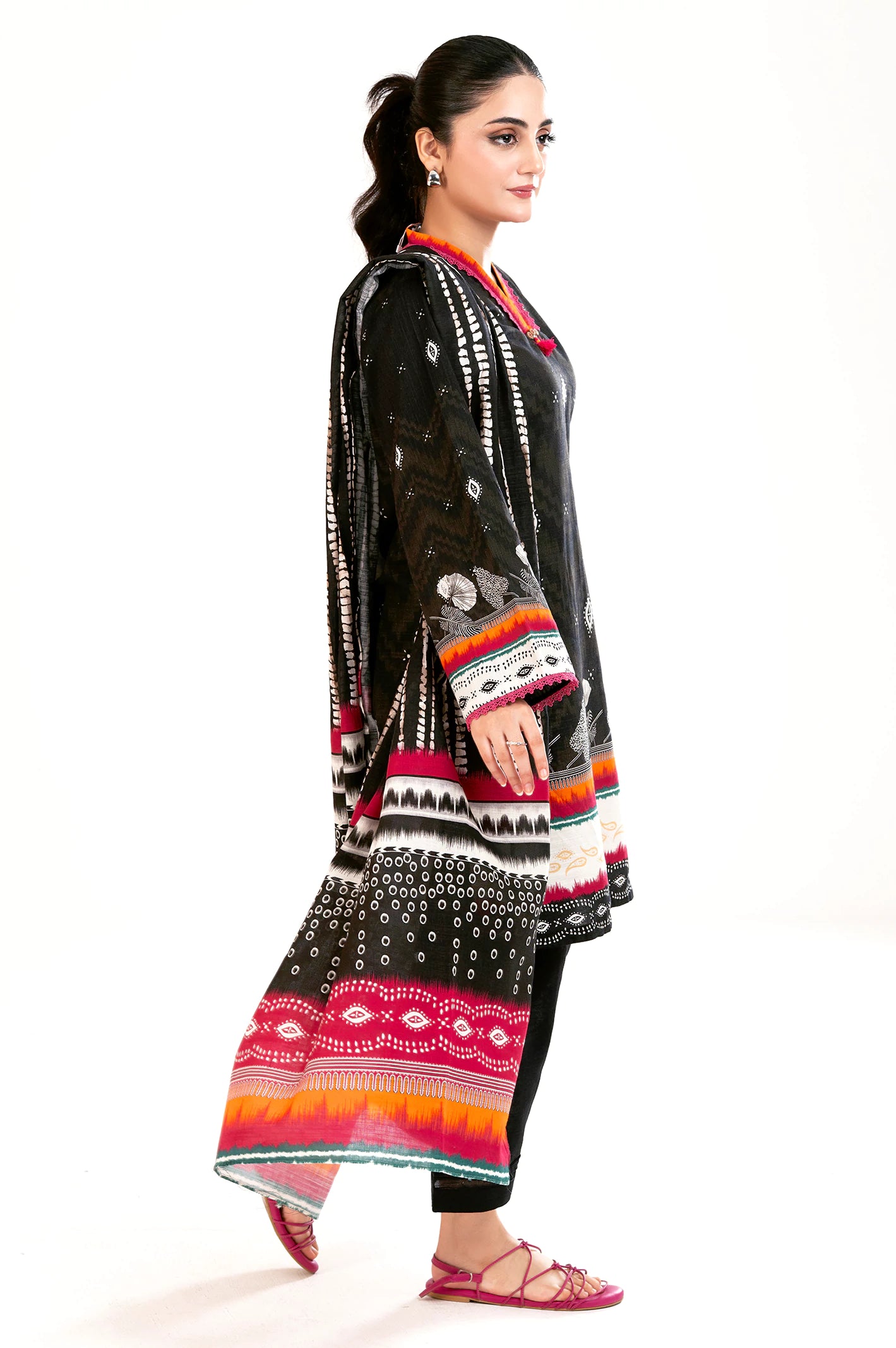 Black Printed Kurti - Image 4