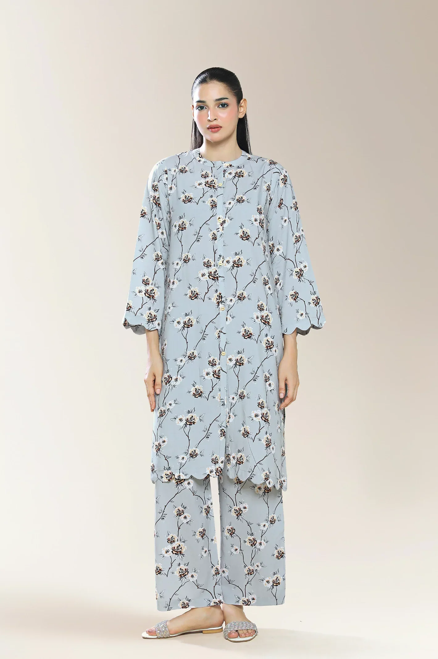 Printed Grey 2PC