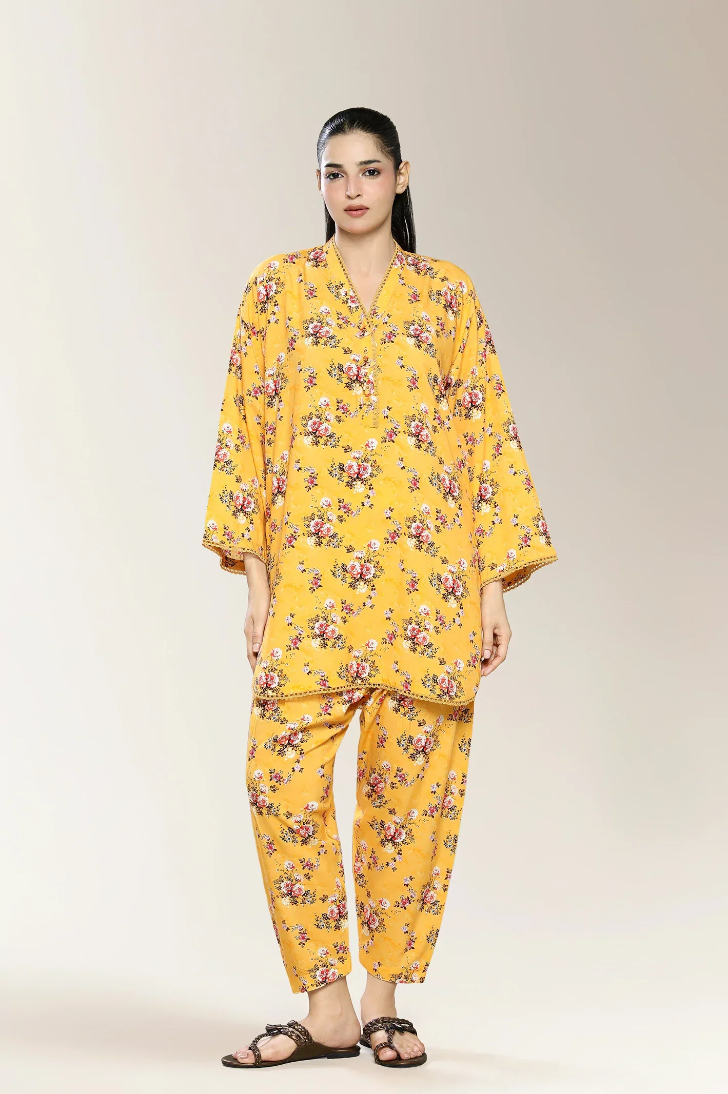 Printed Yellow 2PC