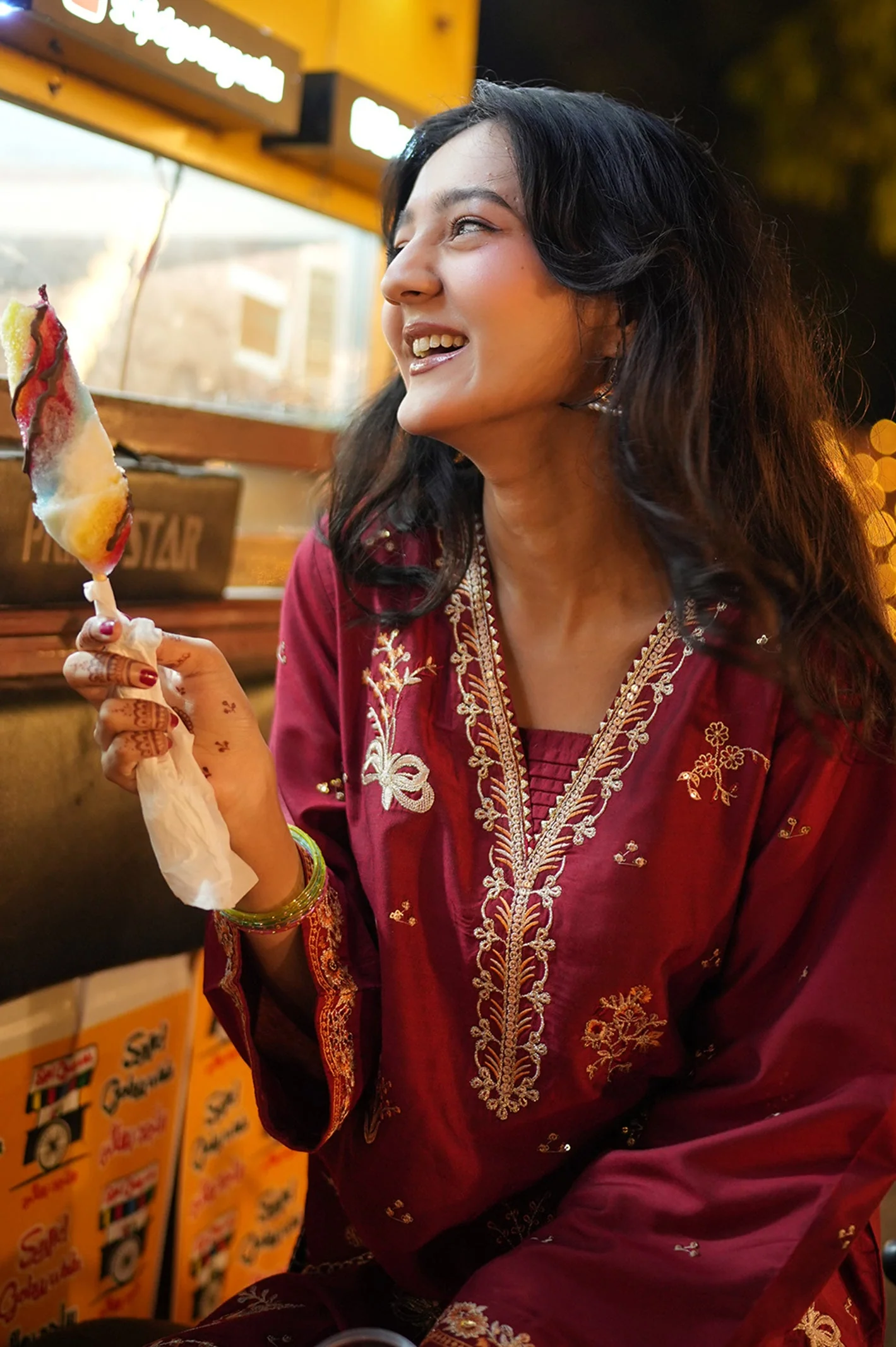 Embroidered Raw Silk Red 2PC - Image 4