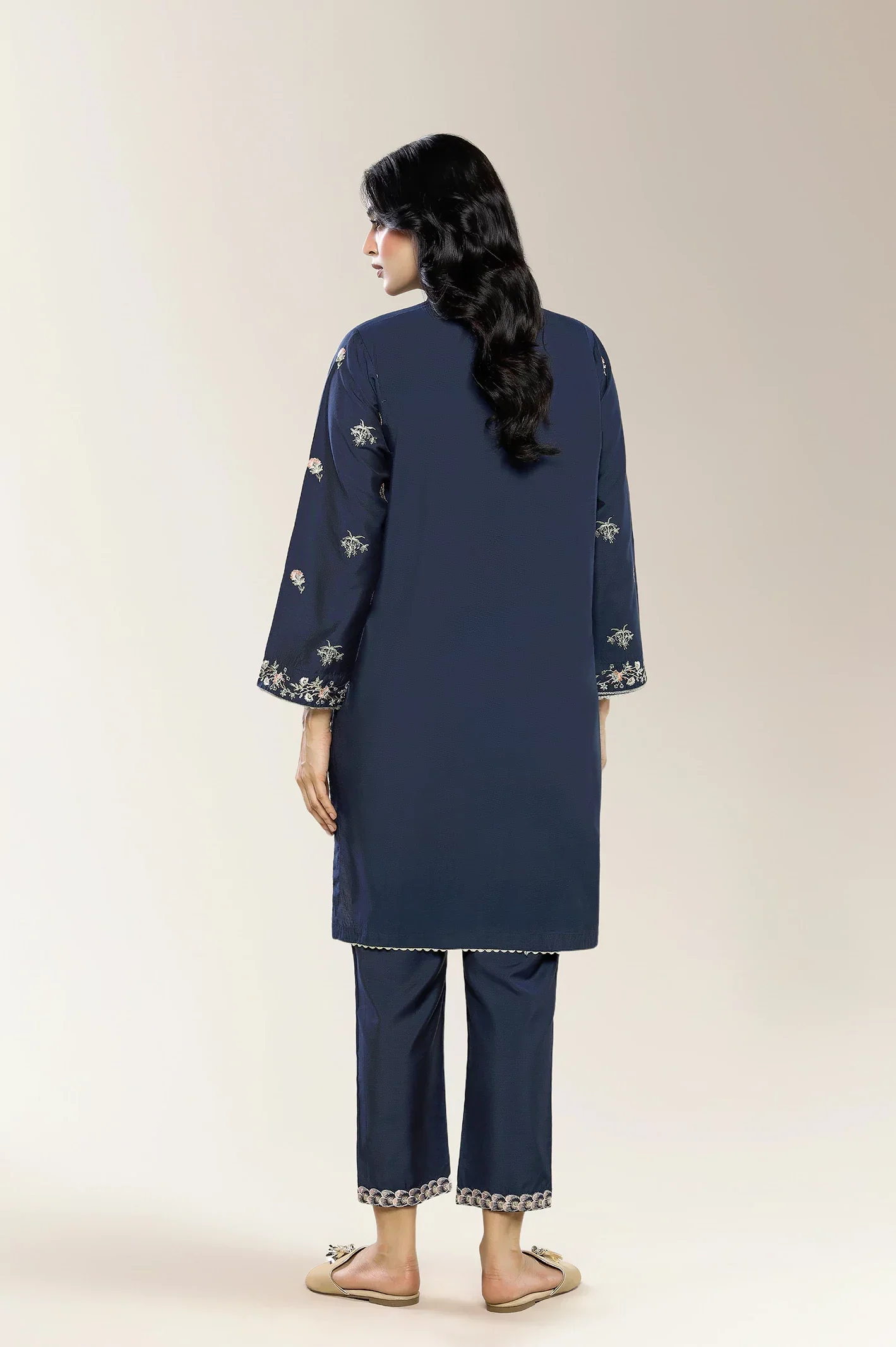 Embroidered Blue 2PC - Image 2