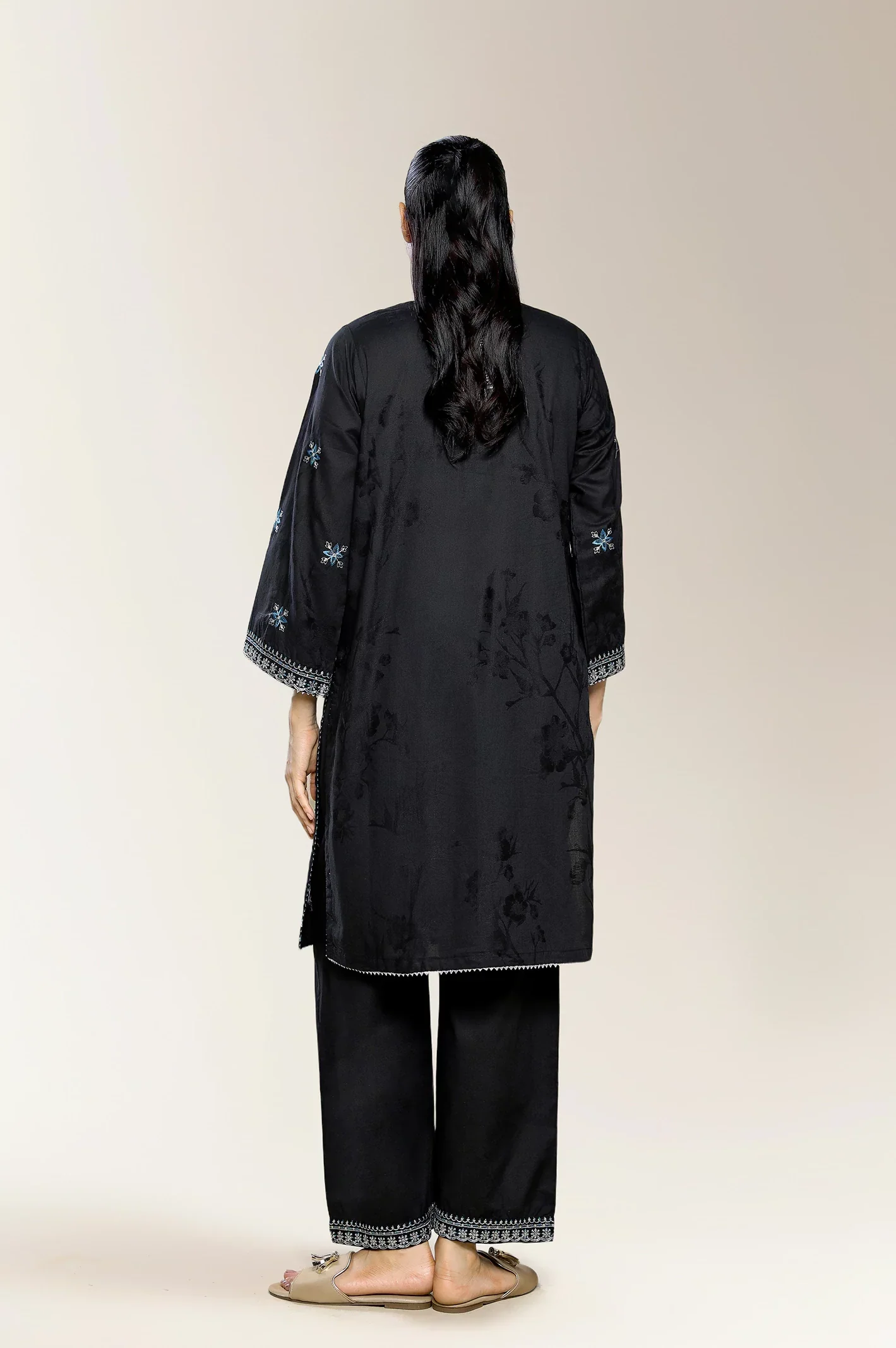 Embroidered Black 2PC - Image 2