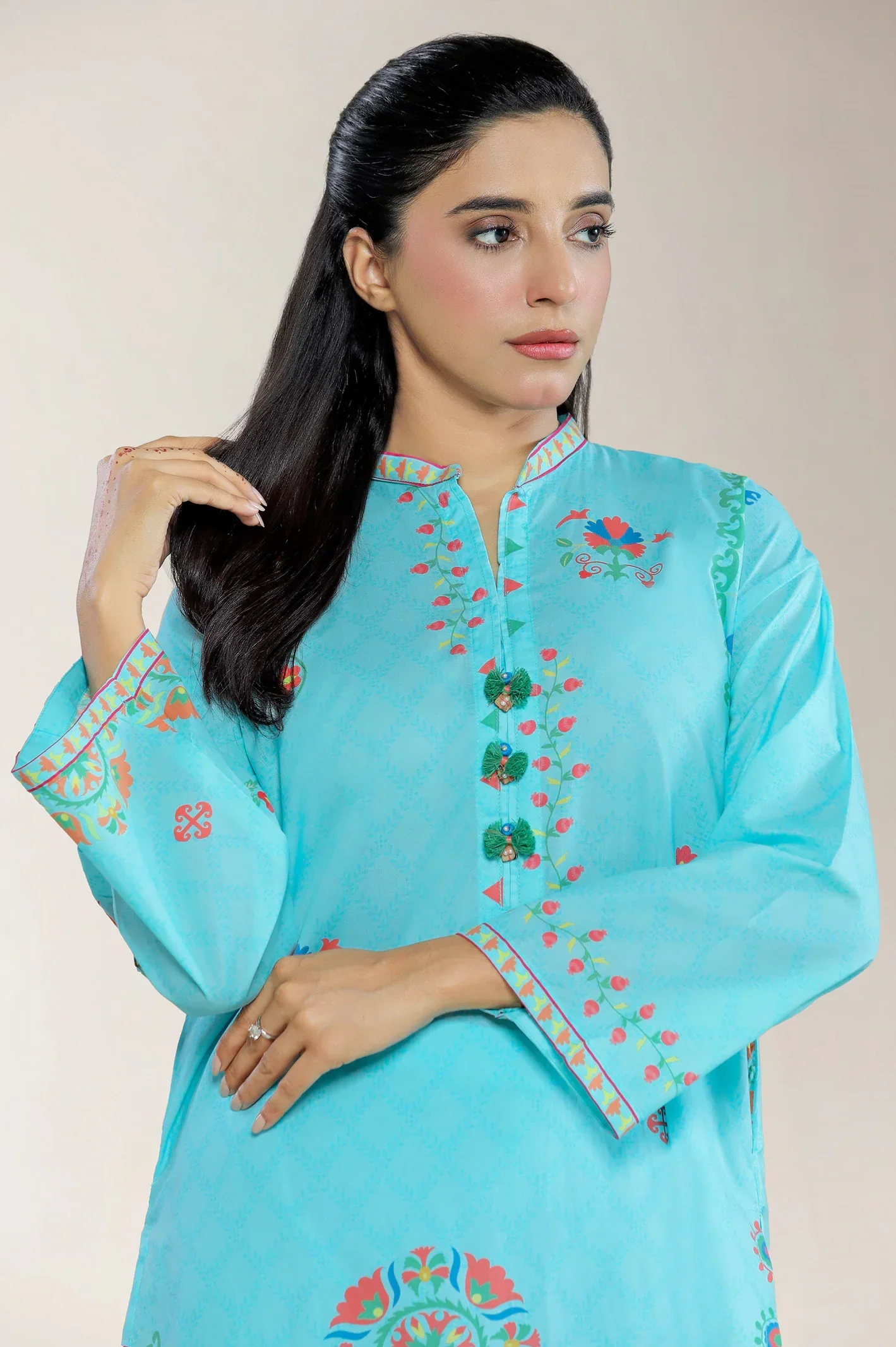 Printed Cotton Blue 2PC - Image 2