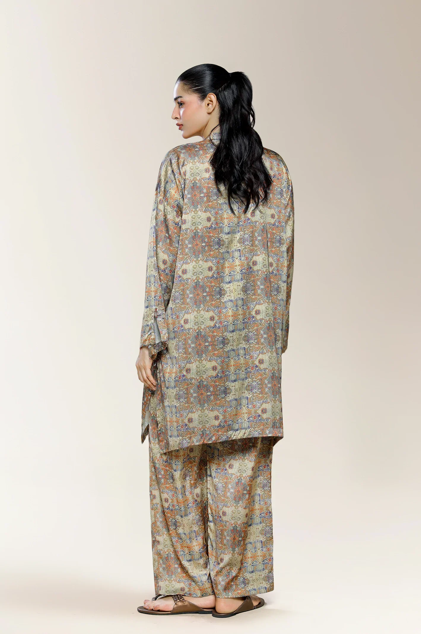 Printed Beige 2PC - Image 2