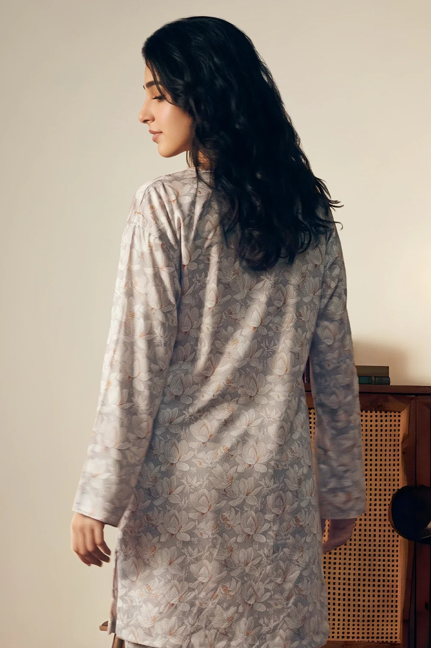 Printed Gray 2PC Suit - Image 3
