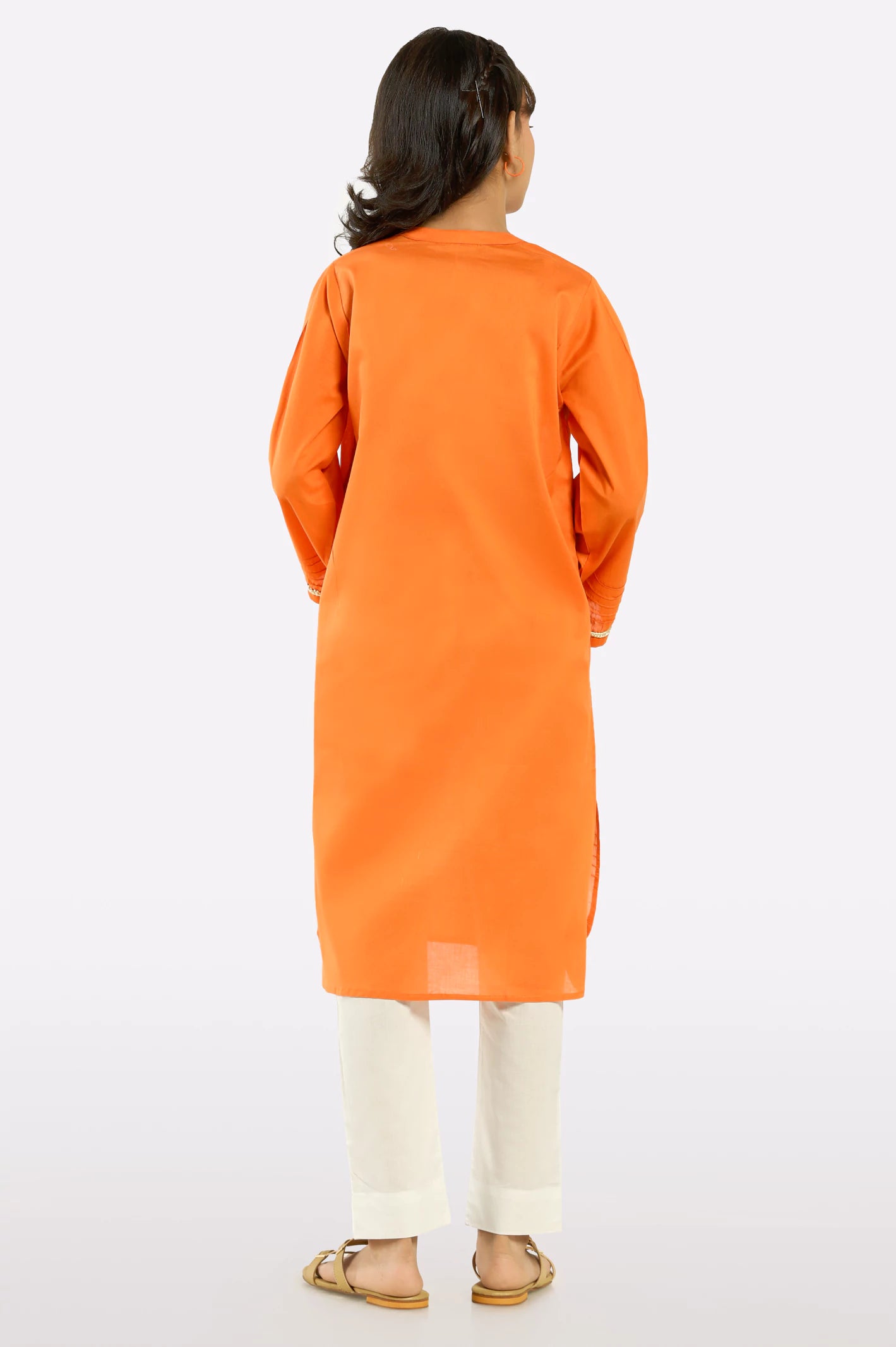 Orange Stylised Teens Kurti - Image 3