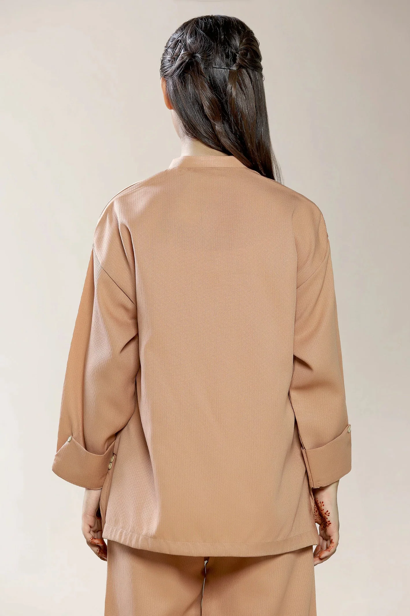 Polyester Dobby Brown Teens 2PC - Image 4