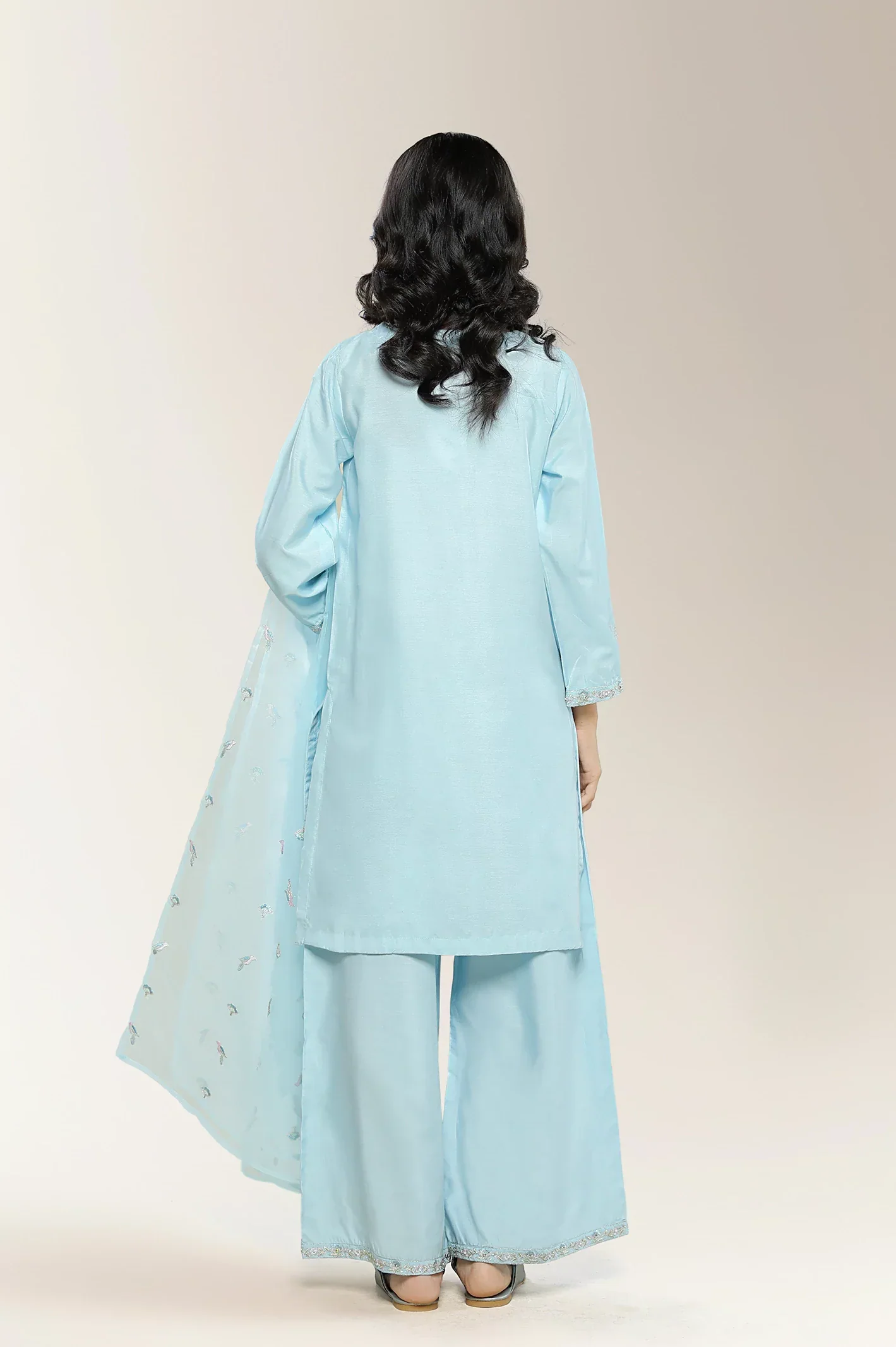 Embroidered Ice Blue Teens 3PC - Image 2