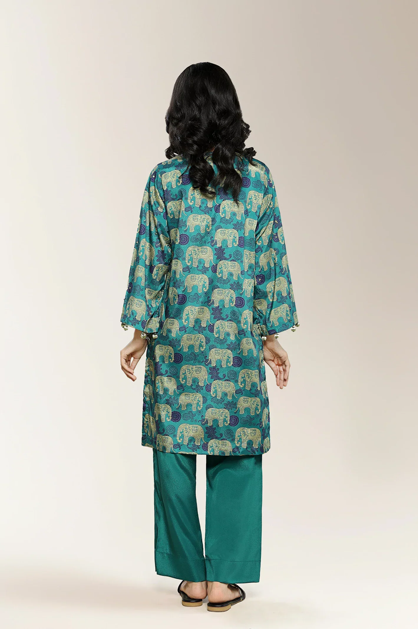 Printed Green Teens 2PC - Image 2