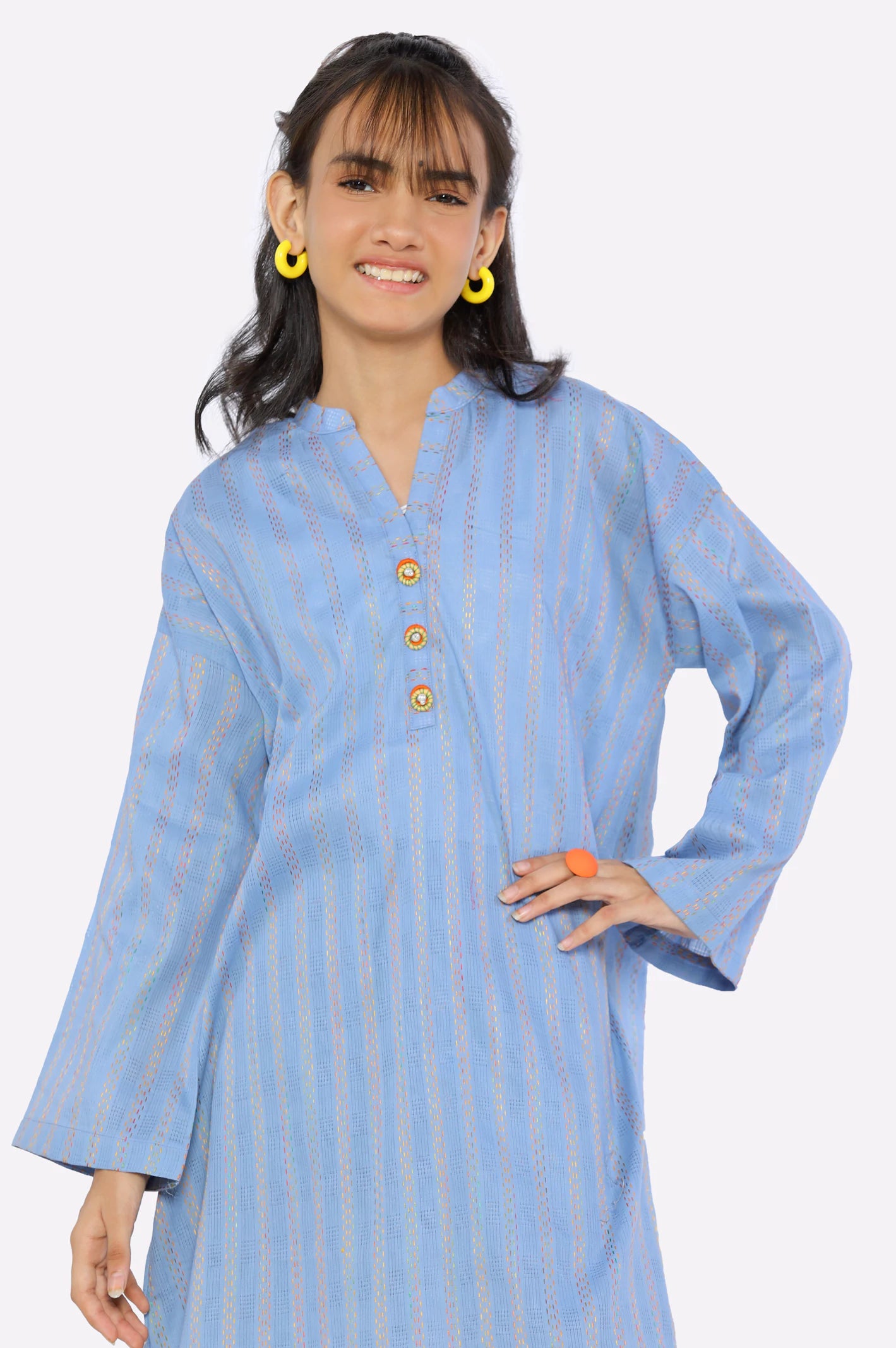 Ice Blue Stylised Teens 2PC - Image 2
