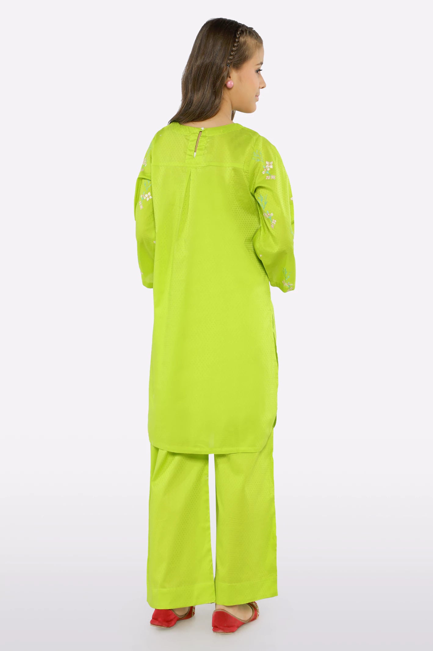 Light Green Embroidered Teens 2PC - Image 3