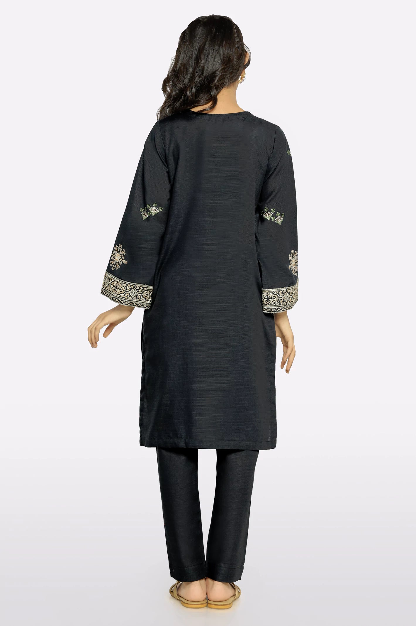 Black Embroidered Teens 2PC - Image 3