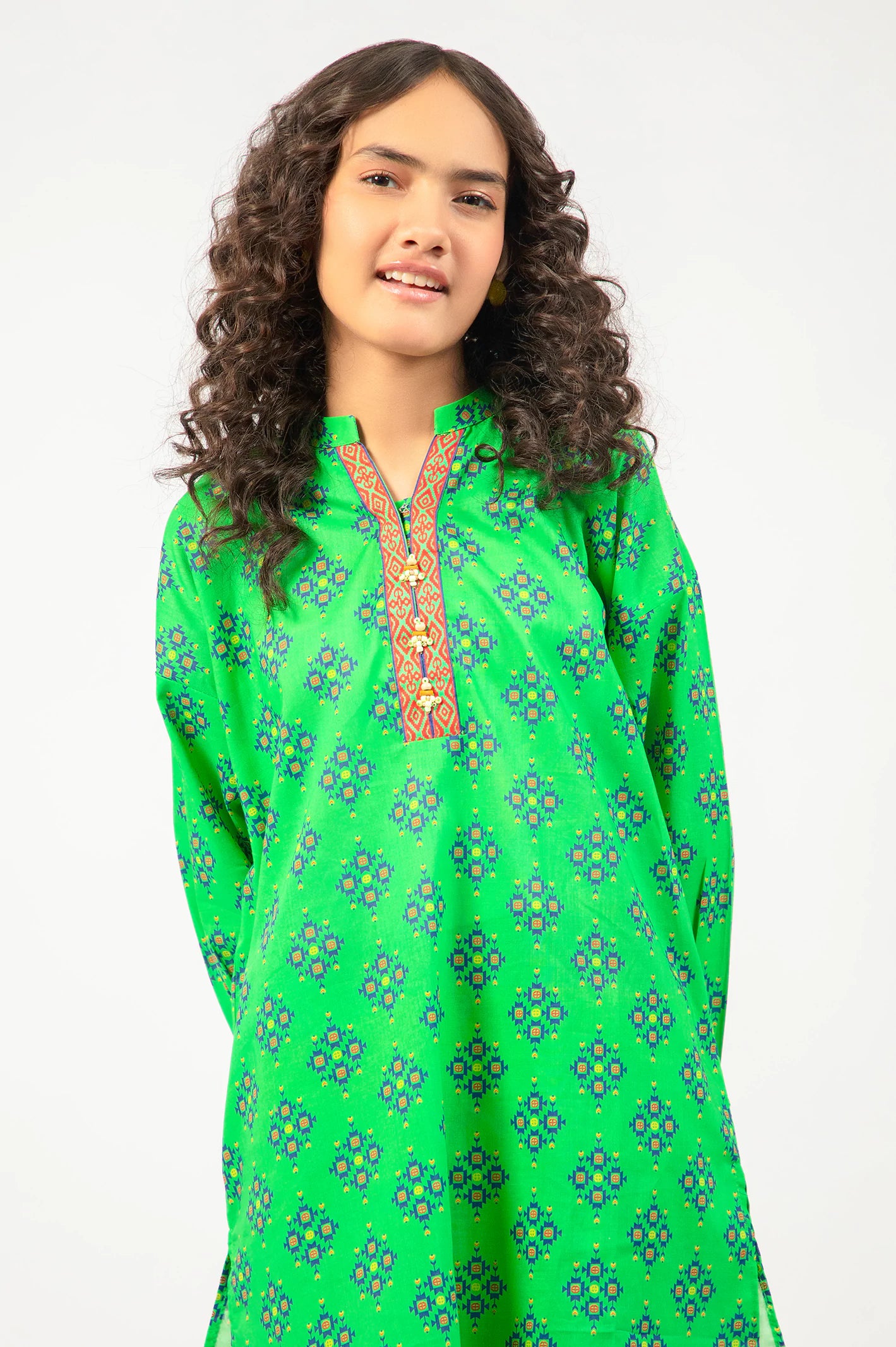 Parrot Green Printed Teens 2PC - Image 2