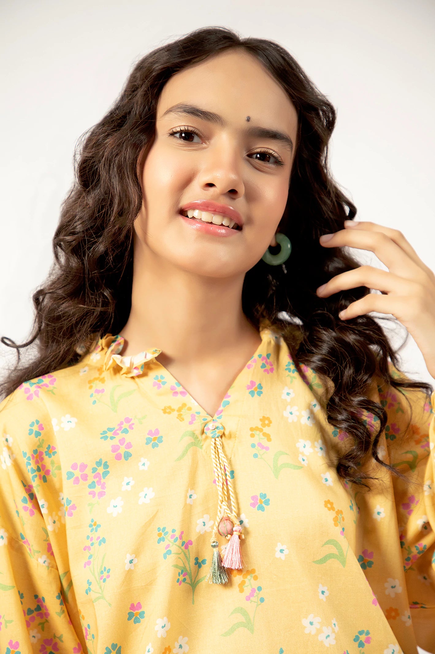Yellow Printed Teens 2PC - Image 3