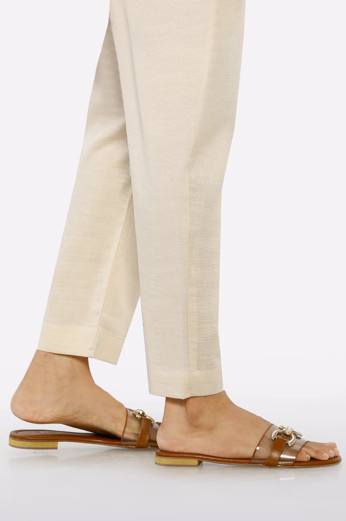 Beige Plain Trouser - Image 2
