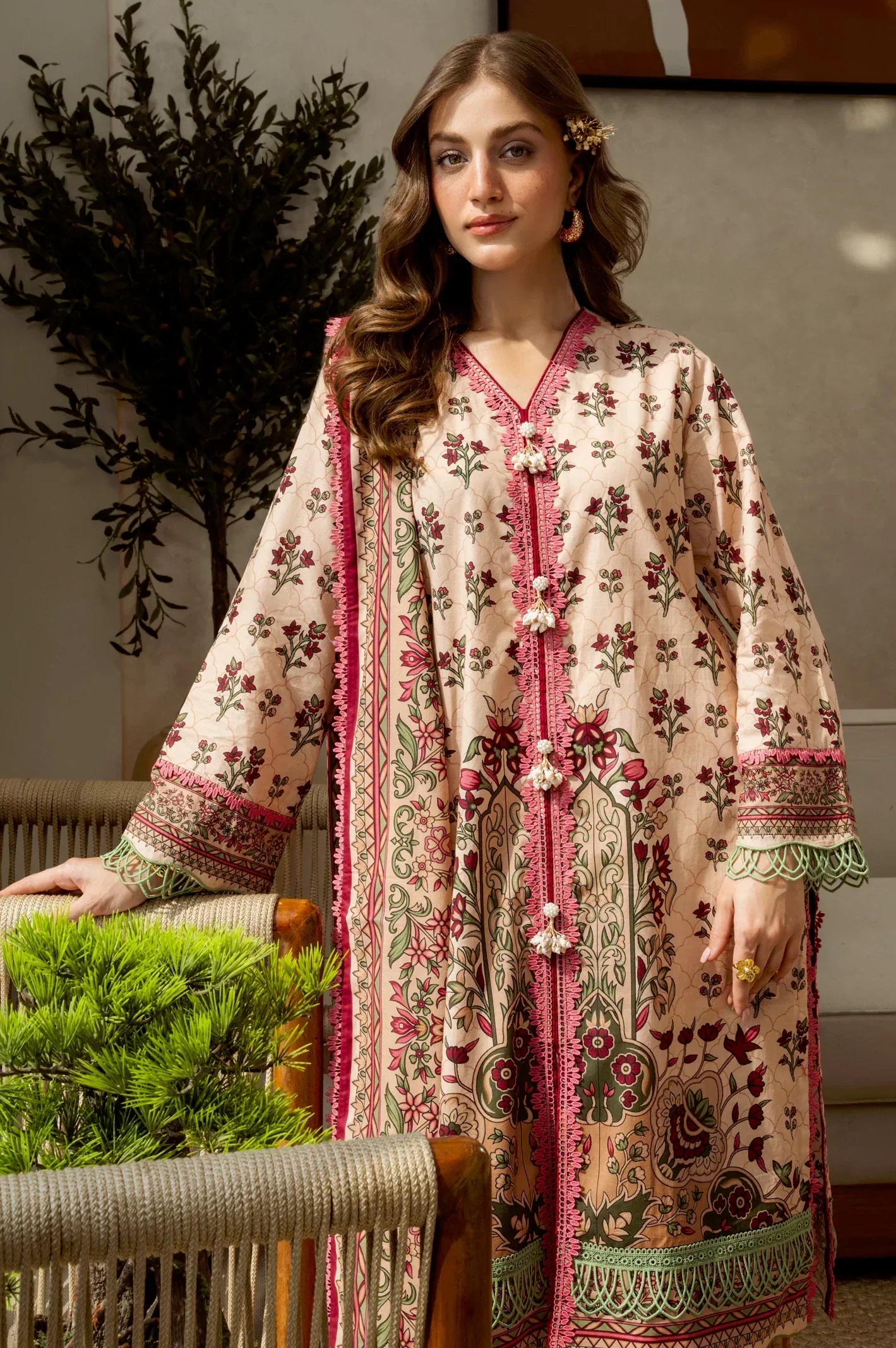 Printed Unstitched 3PC