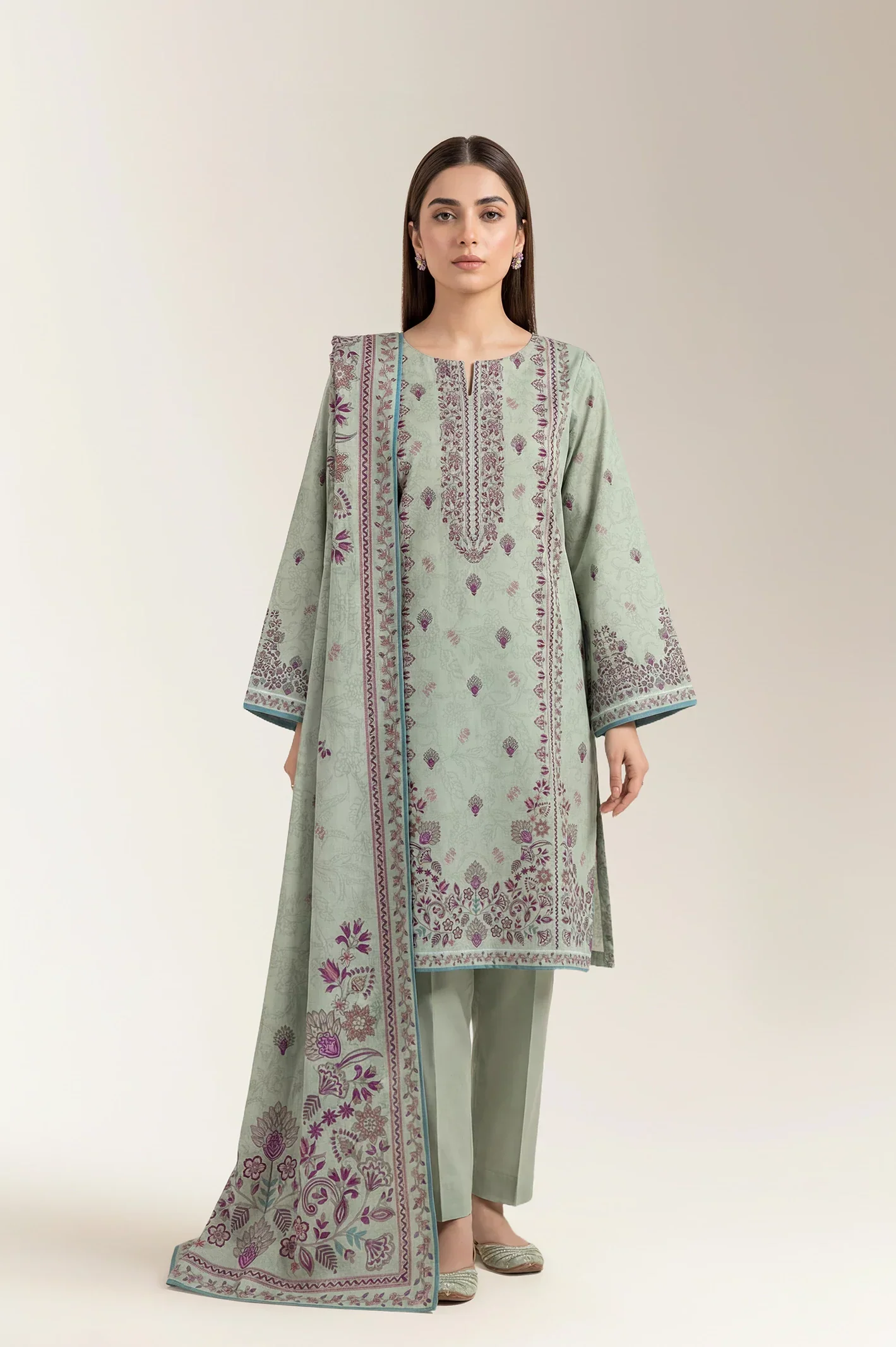 Printed Unstitched 3PC
