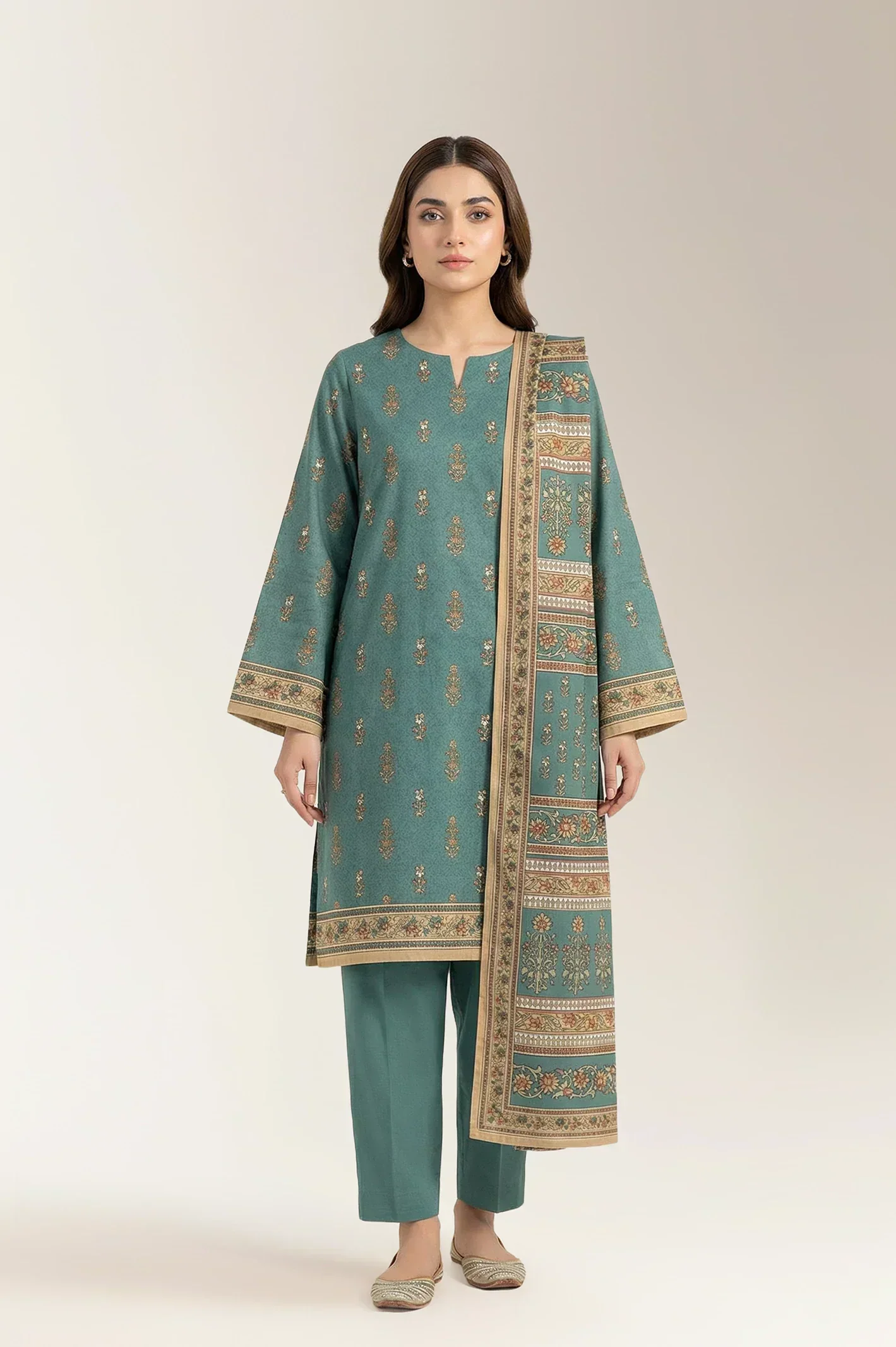 Printed Unstitched 3PC
