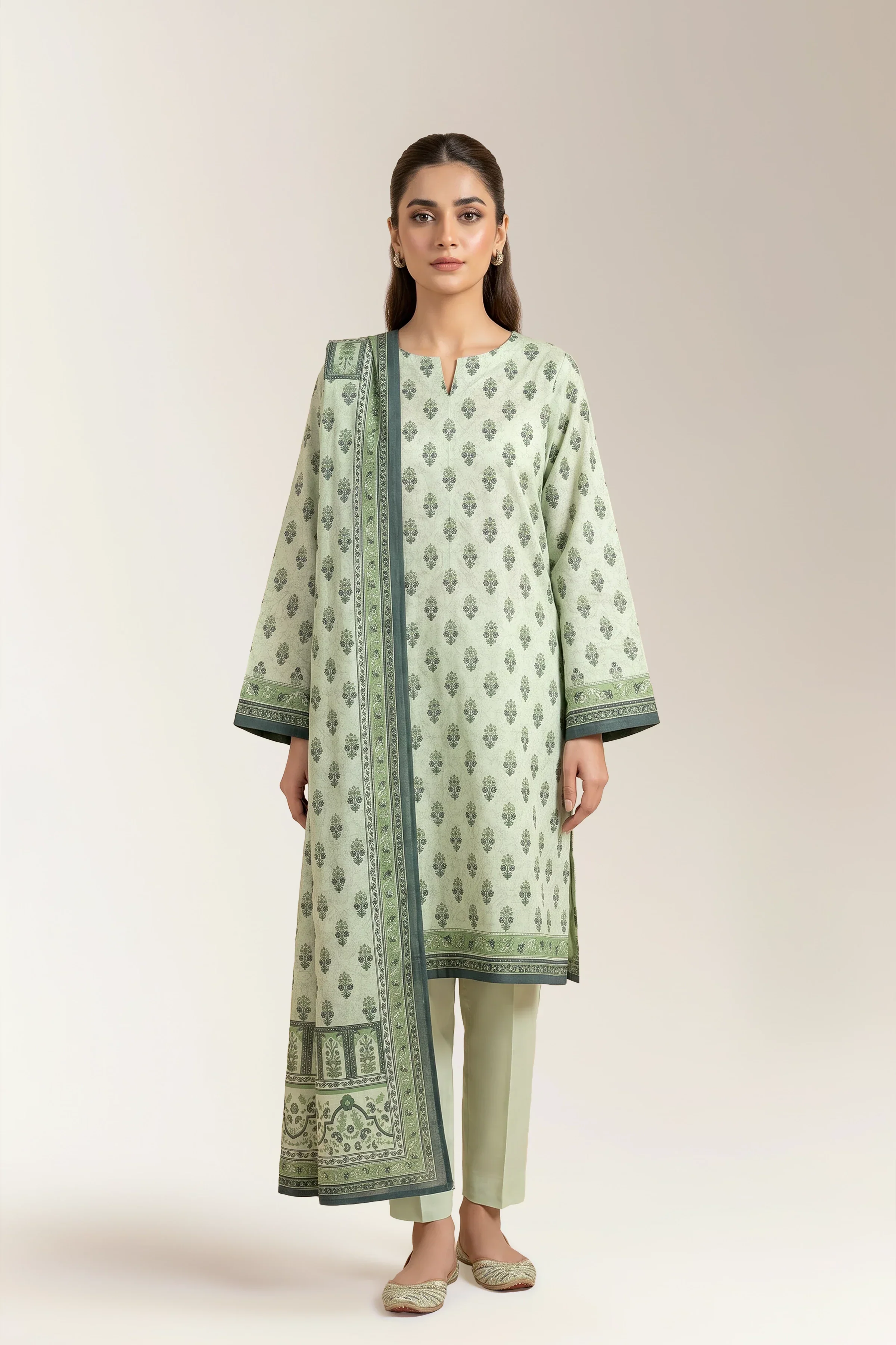 Printed Unstitched 3PC