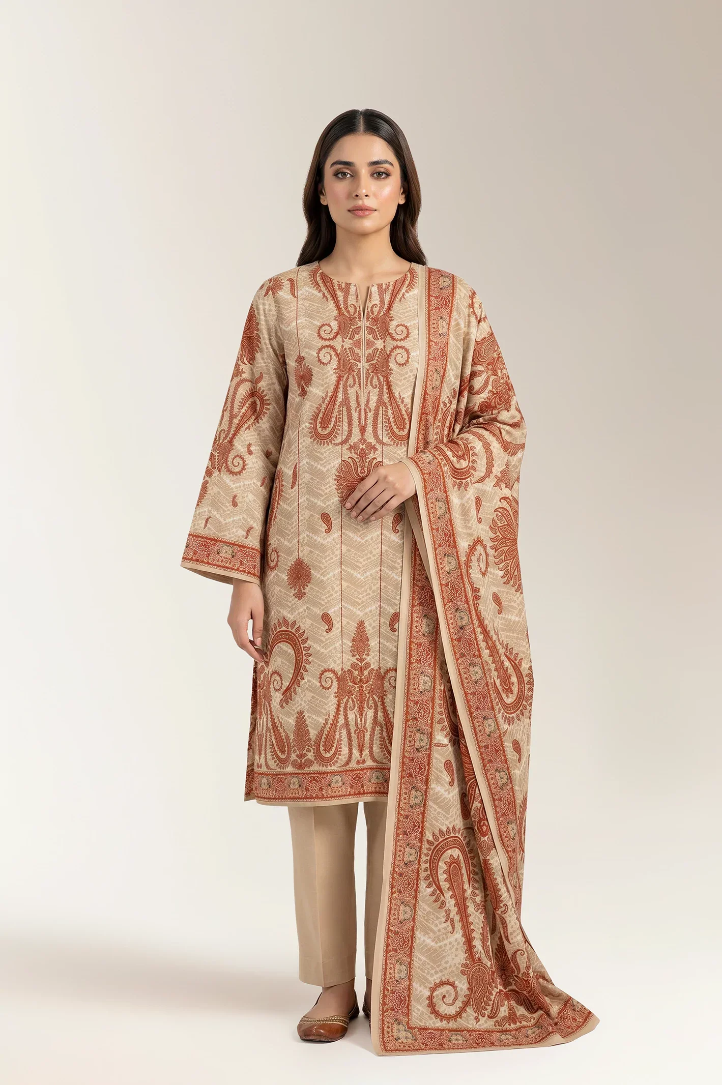 Printed Unstitched 3PC